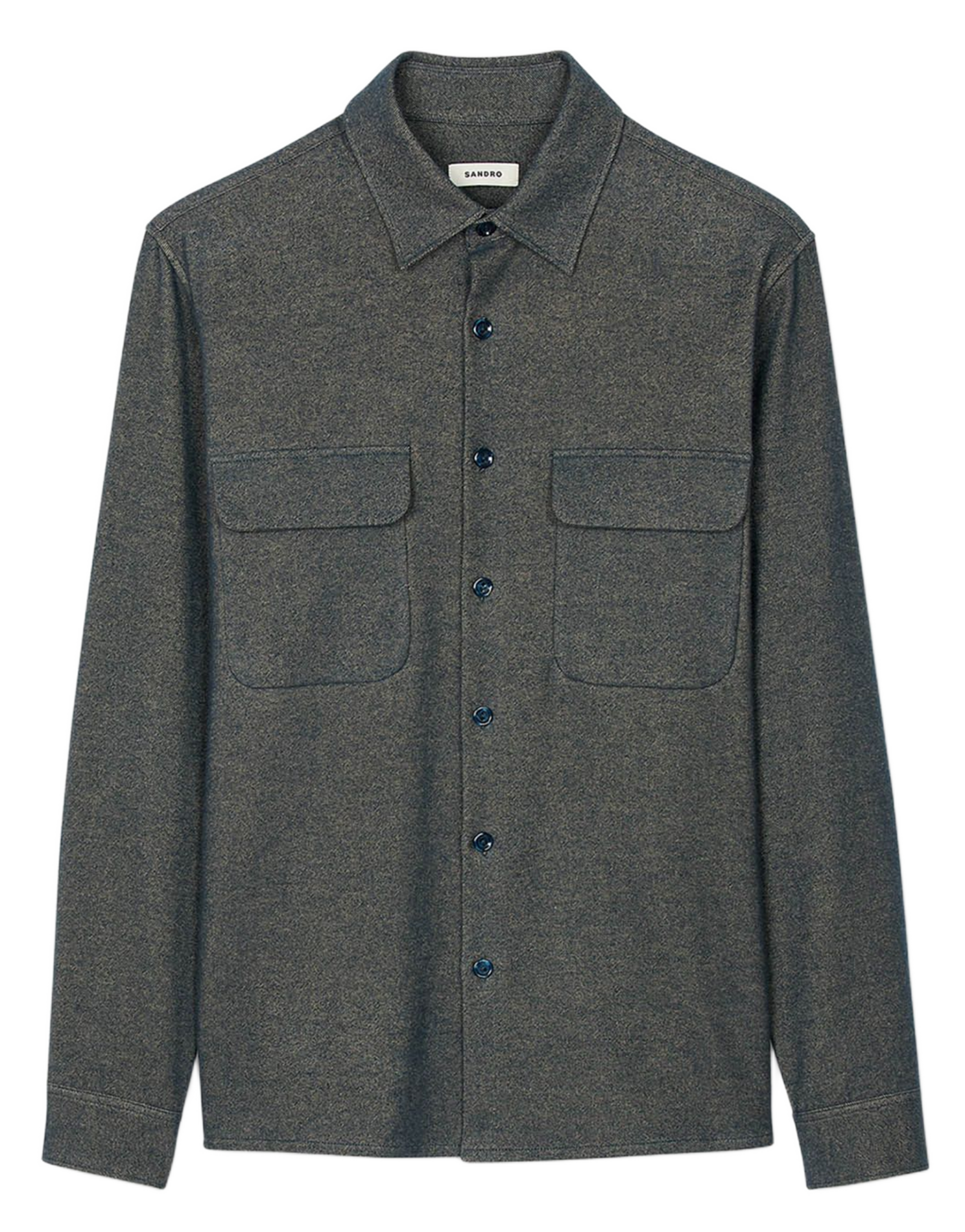 Cotton shirt with classic collar SANDRO Blue