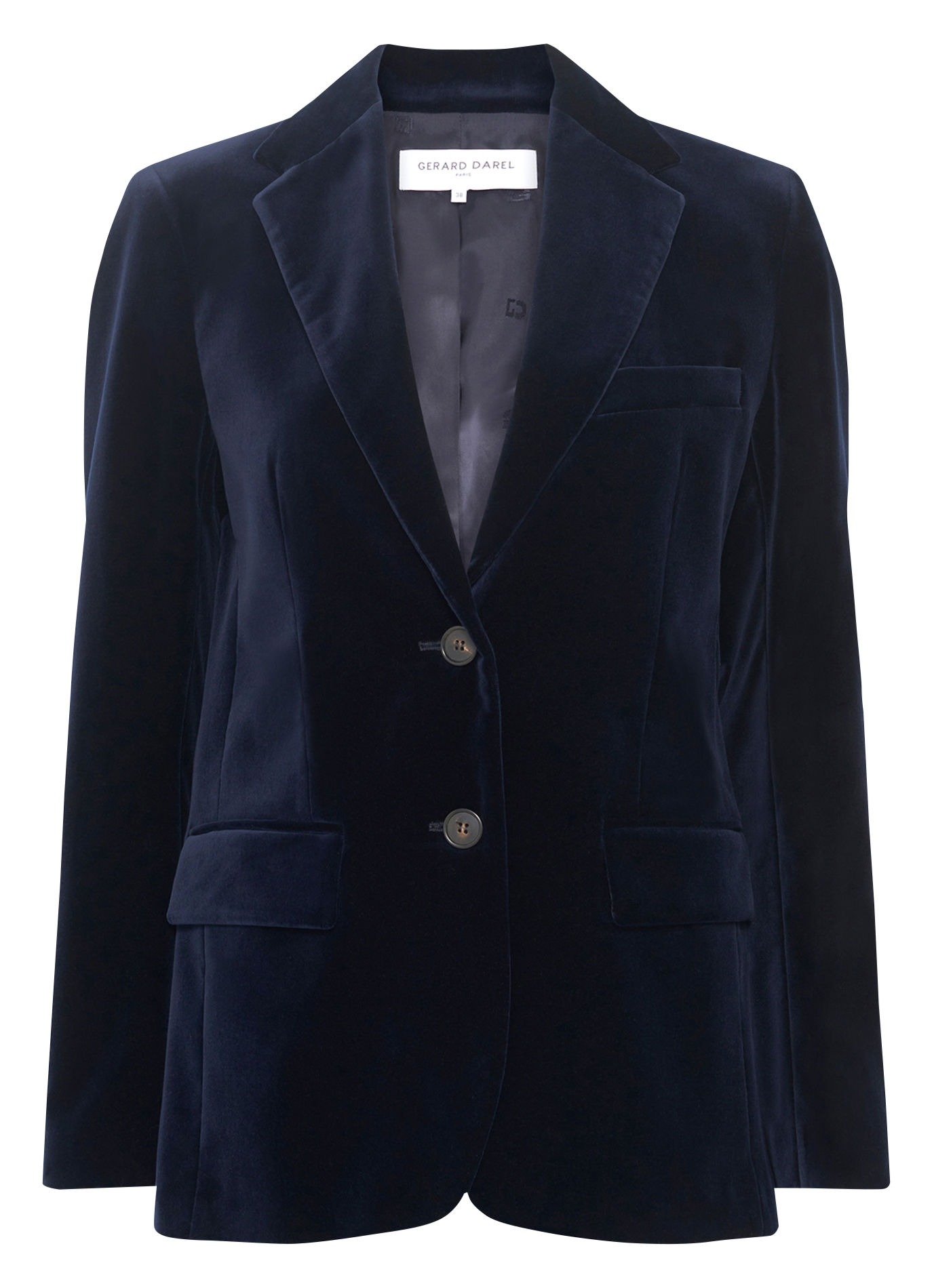 Veste col tailleur en coton mélangé GERARD DAREL Bleu