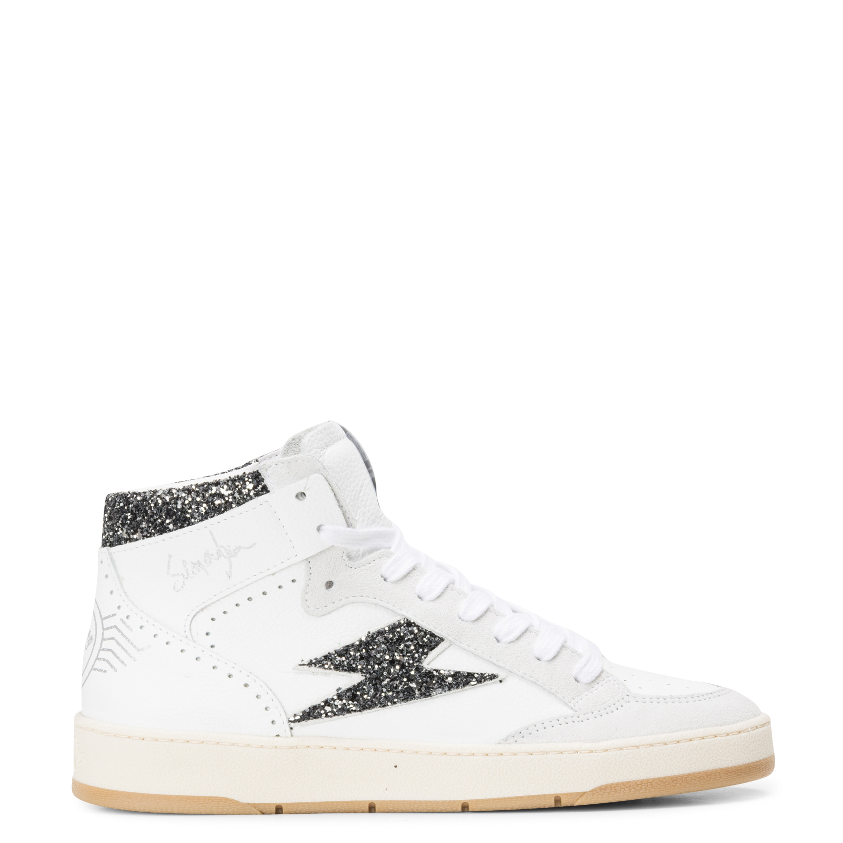 Niedrige Sneaker aus Leder-Mix SEMERDJIAN - SMR Weiss