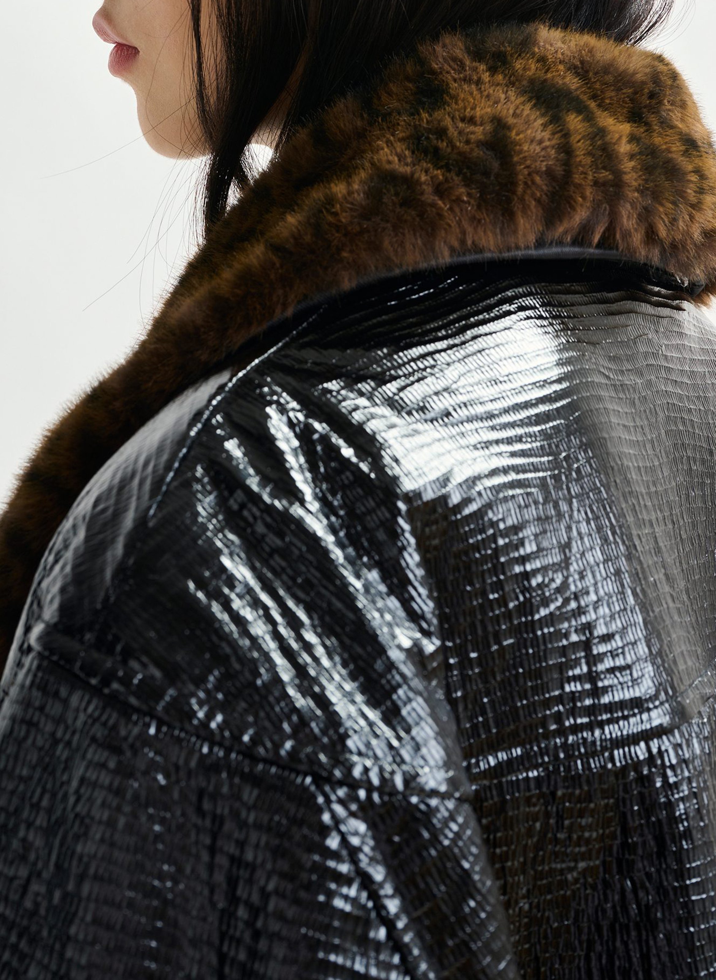 Manteau col effet fourrure  ESSENTIEL ANTWERP Bleu