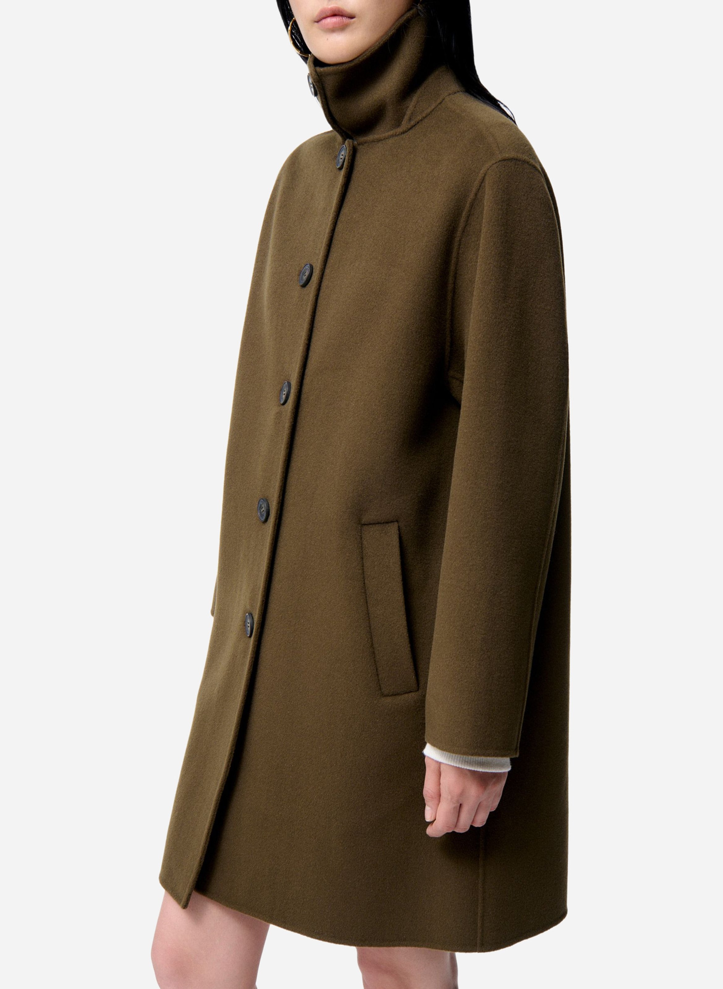 Jas met klassieke kraag - wolblend VANESSA BRUNO Groen