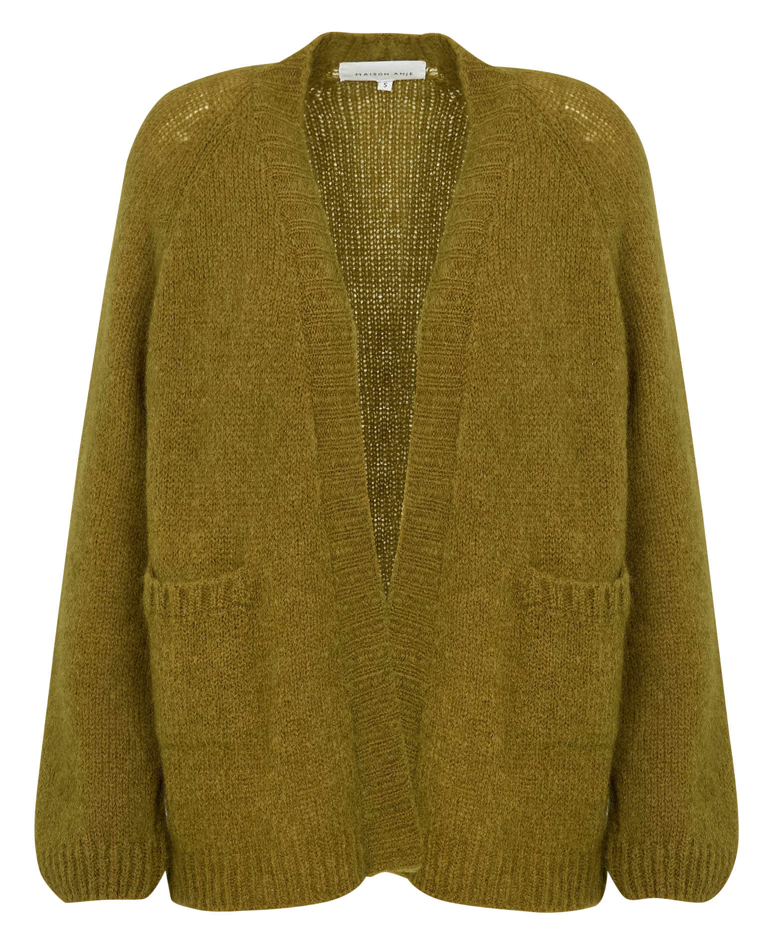 Open straight wool blend vest MAISON ANJE Blue