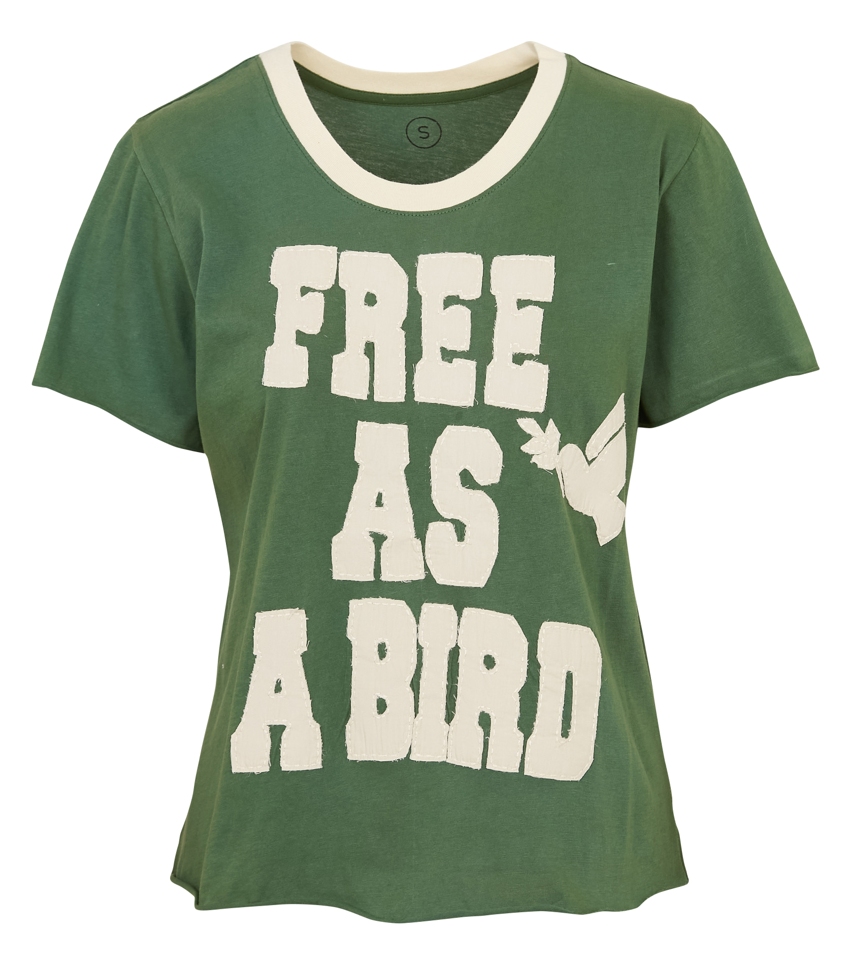 T-shirt van biokatoen met ronde hals LEON & HARPER Groen