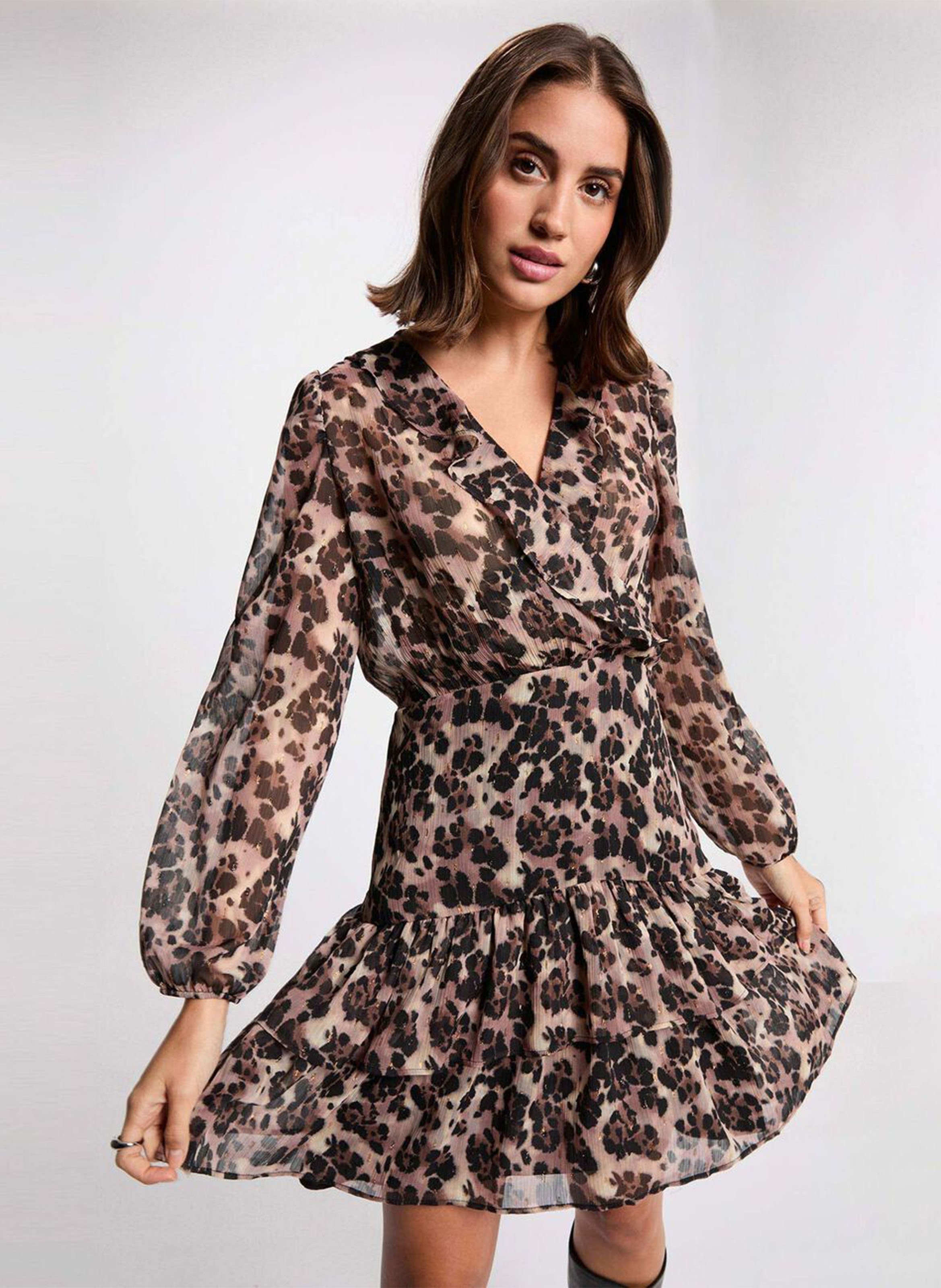 Korte jurk met kraag MORGAN Veelkleurig