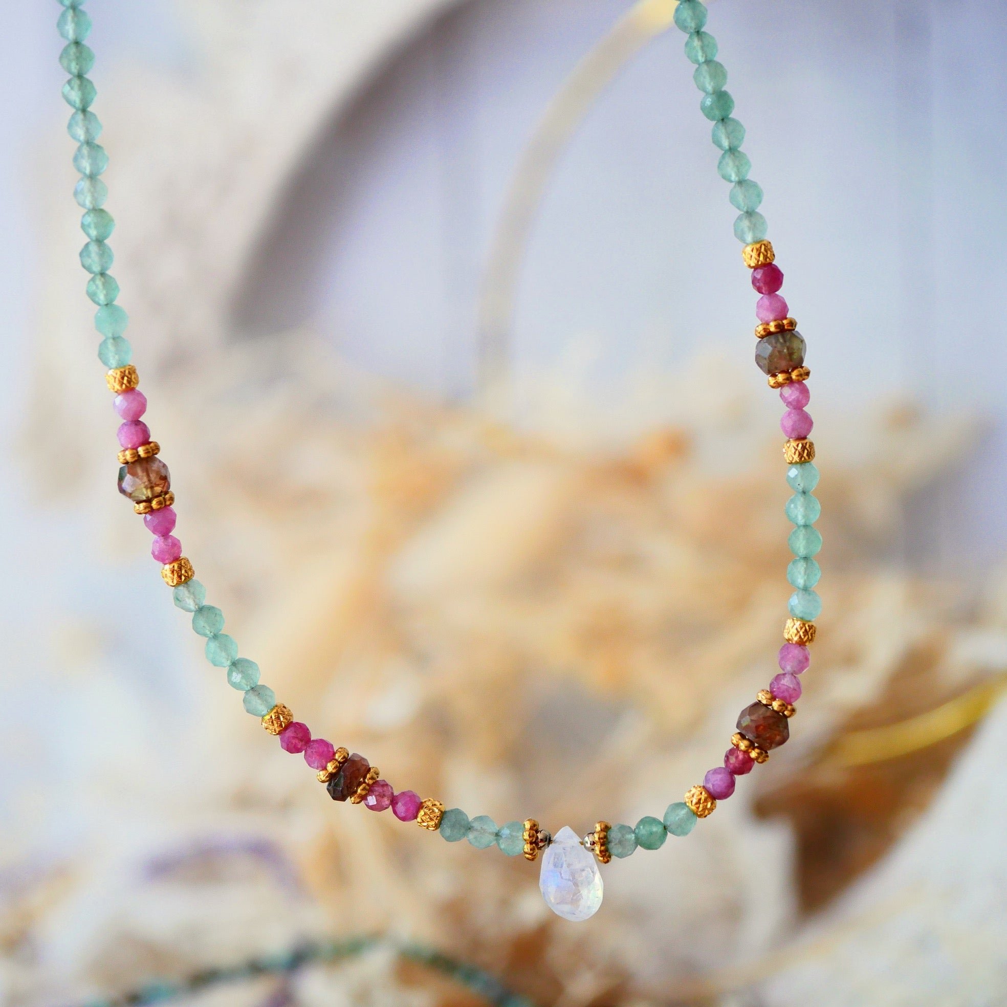 Aventurine necklace GINANDGER Green