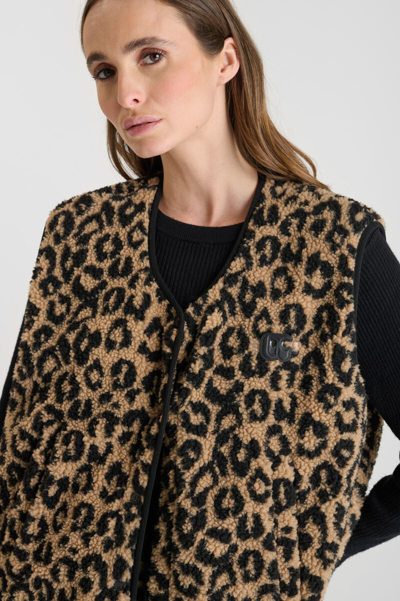 Veste sans manches LE TEMPS DES CERISES Marron