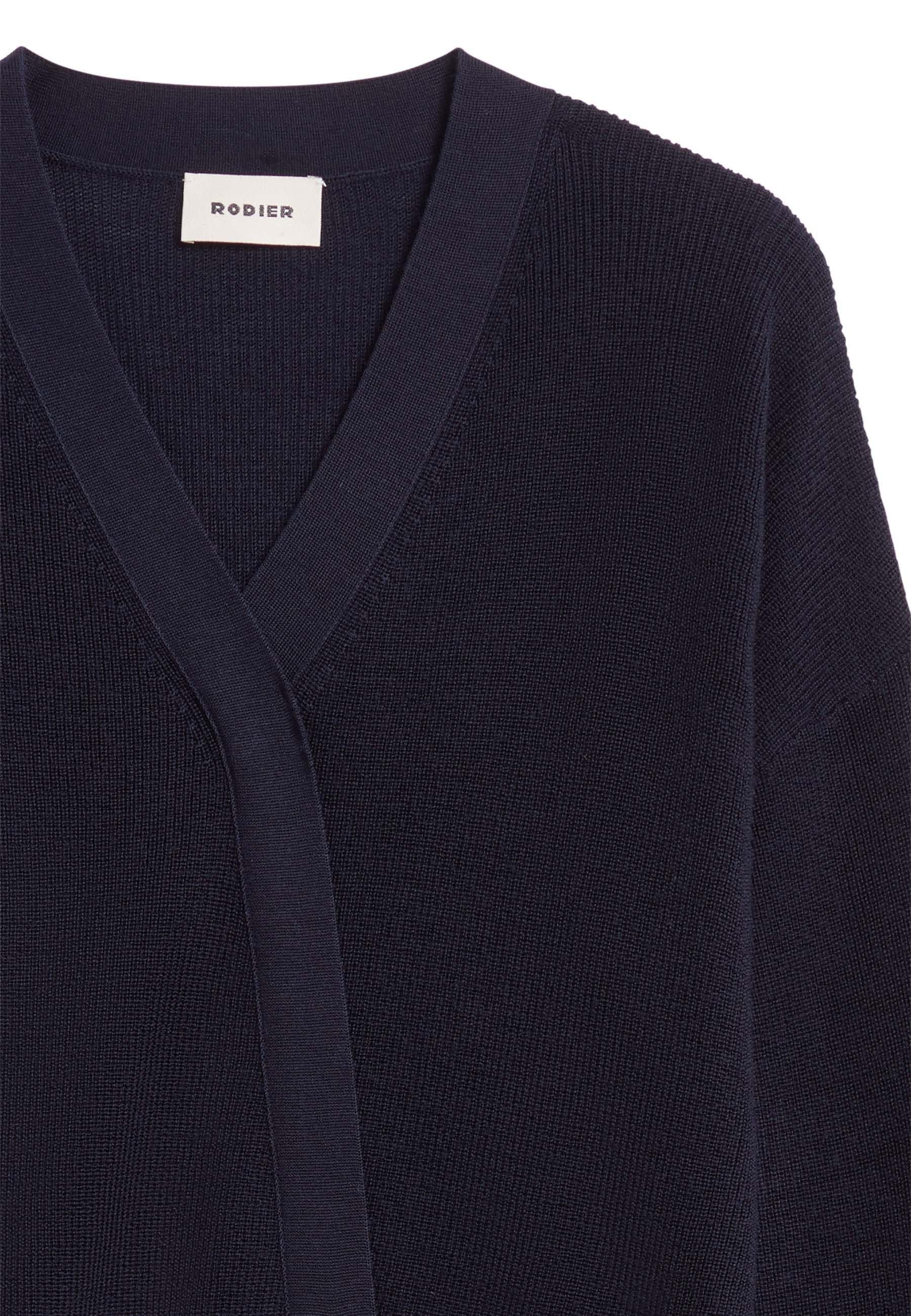 Merino wool trompe l'oeil sweater RODIER Blue