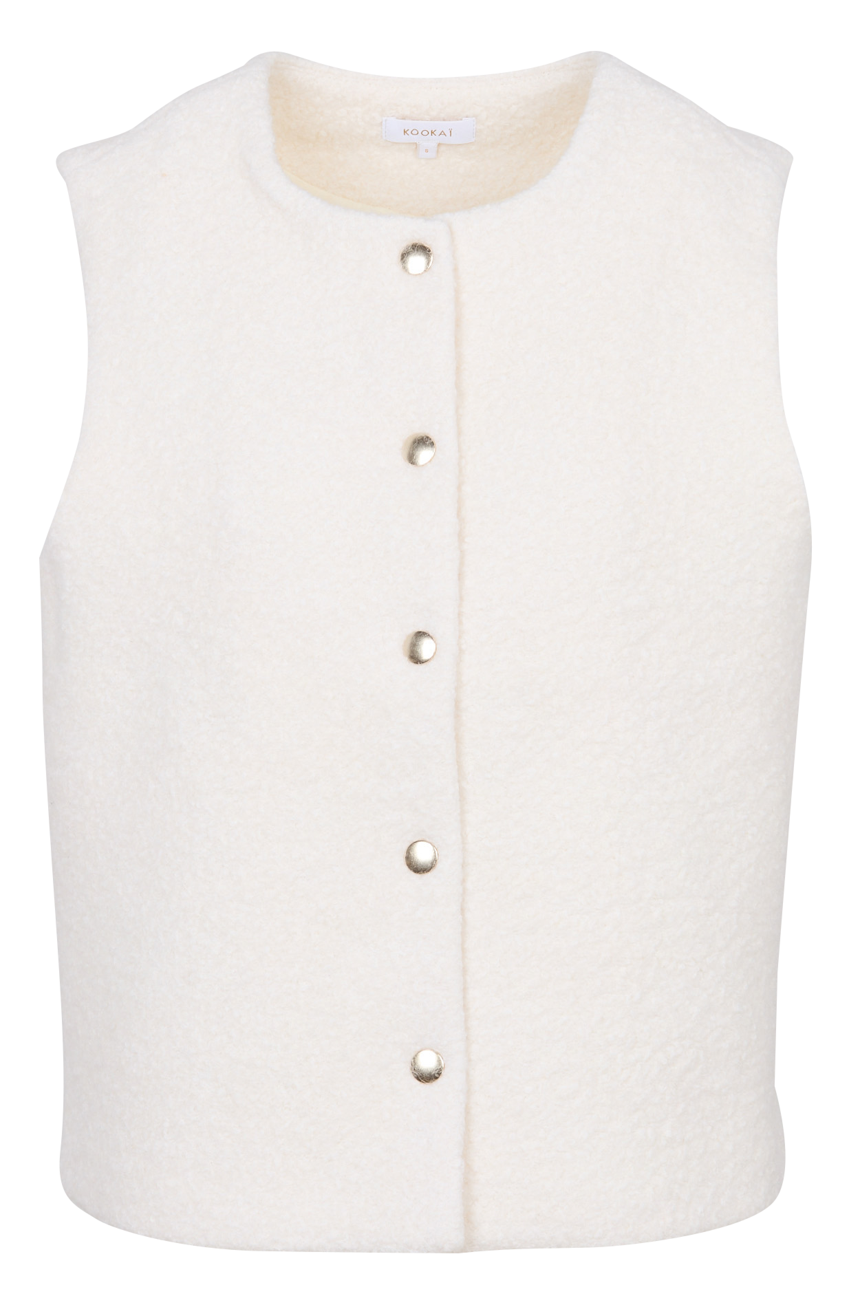 Veste sans manches en laine mélangée KOOKAI Beige
