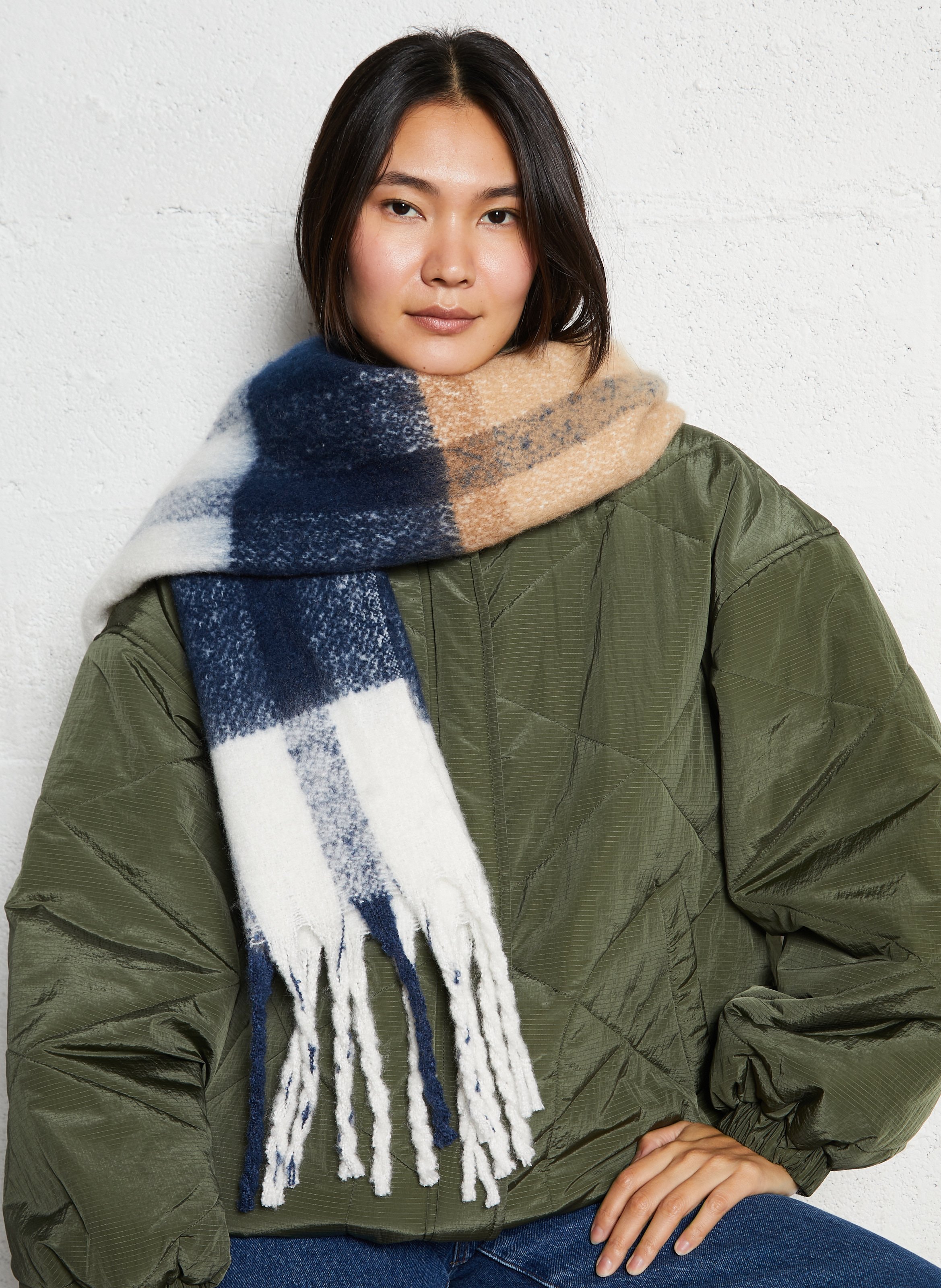 Echarpe large imprimée BARBOUR Marron