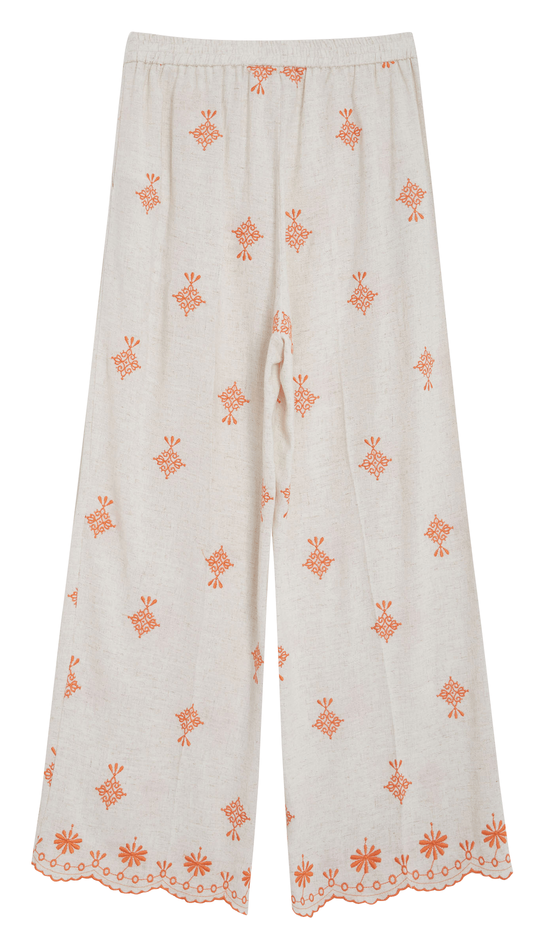 Pantalon droit brodé  GRACE ET MILA Orange
