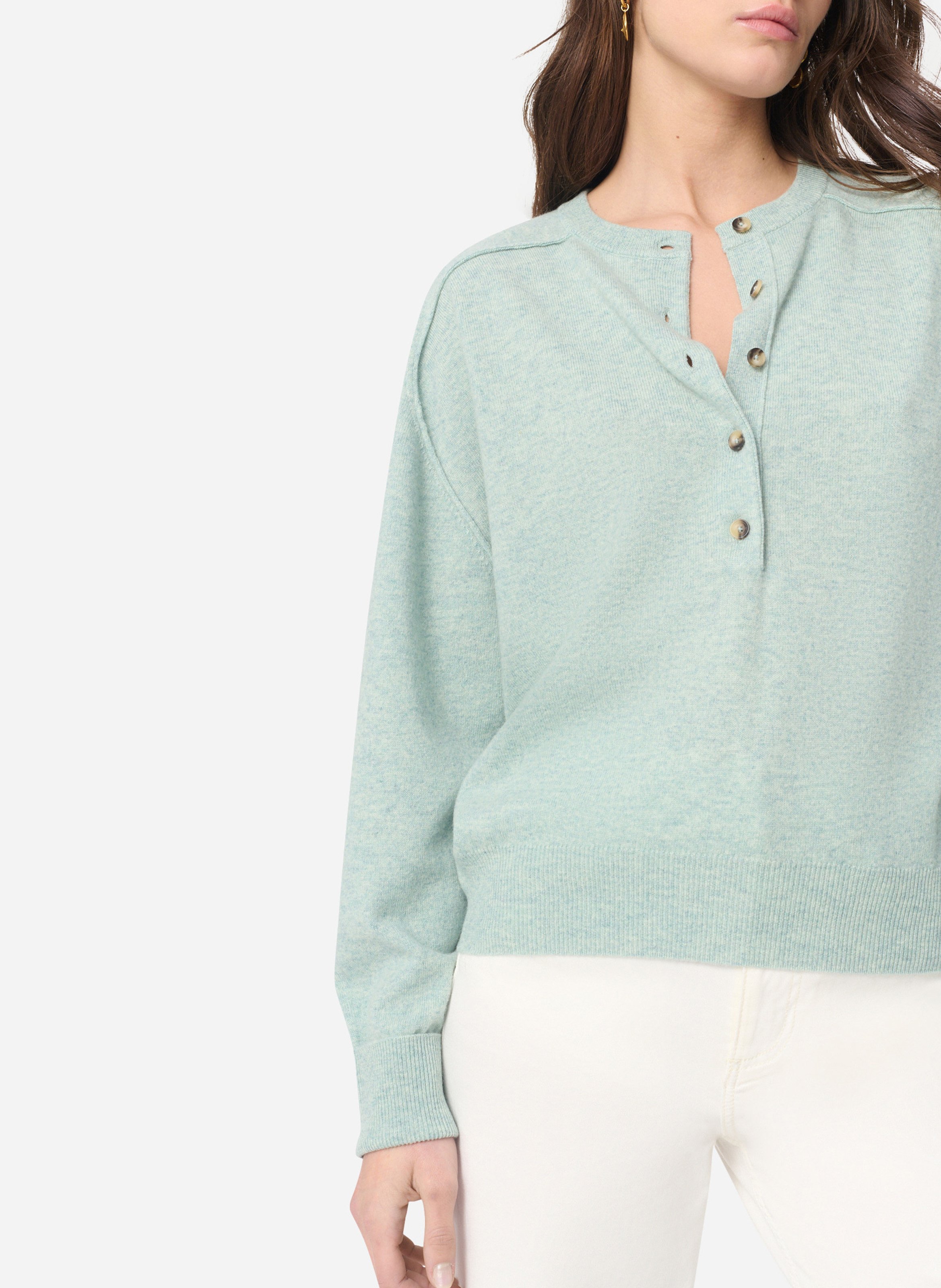Pull col rond en laine VANESSA BRUNO Vert