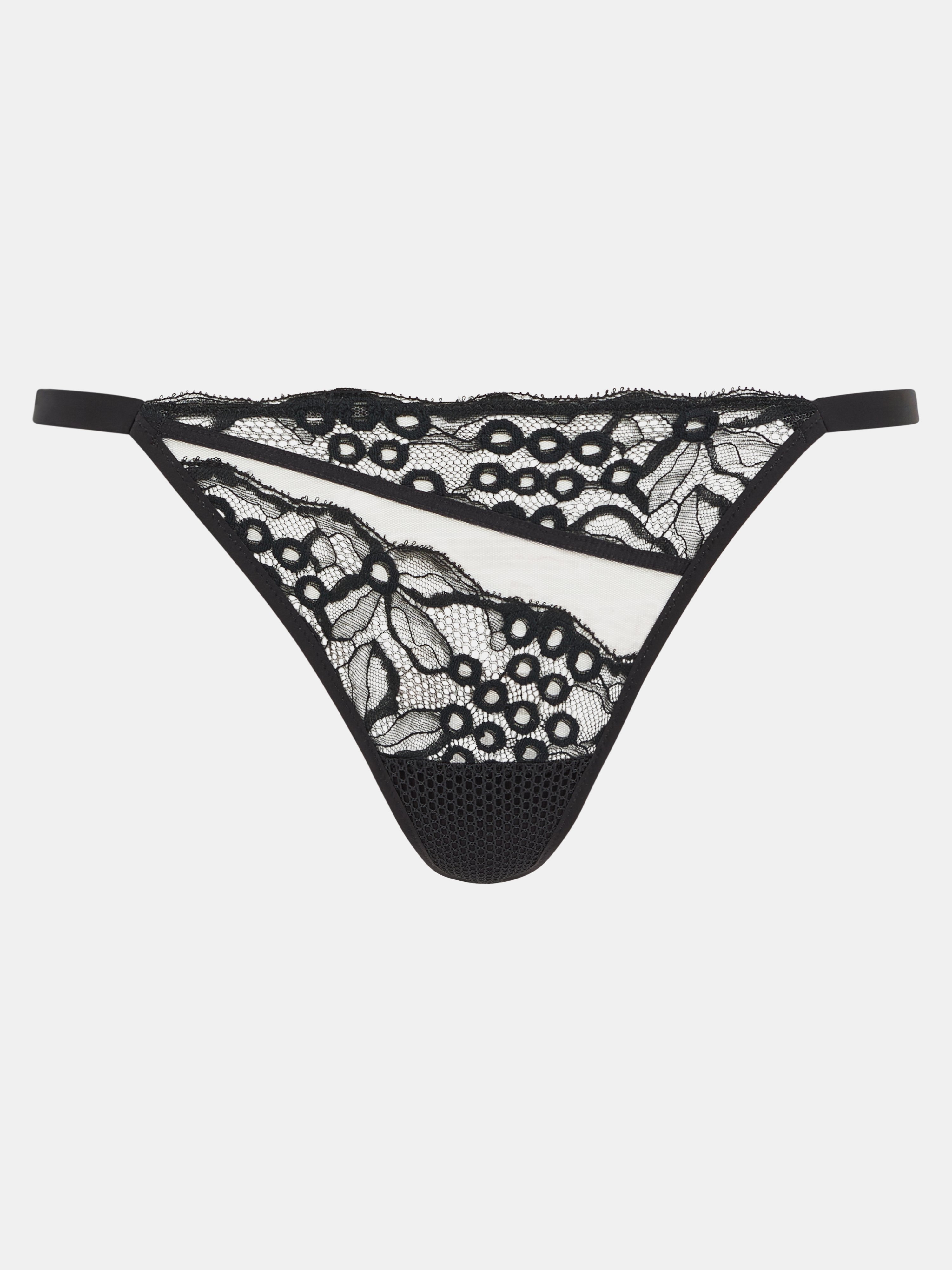 Cotton tanga CHANTELLE X Black