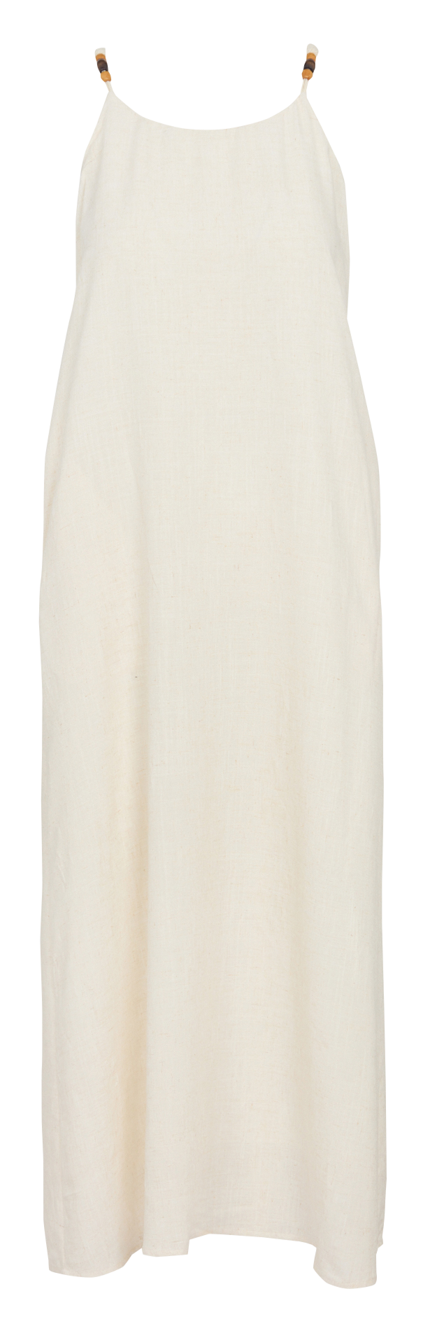 Robe midi en lin mélangé THE KORNER Blanc