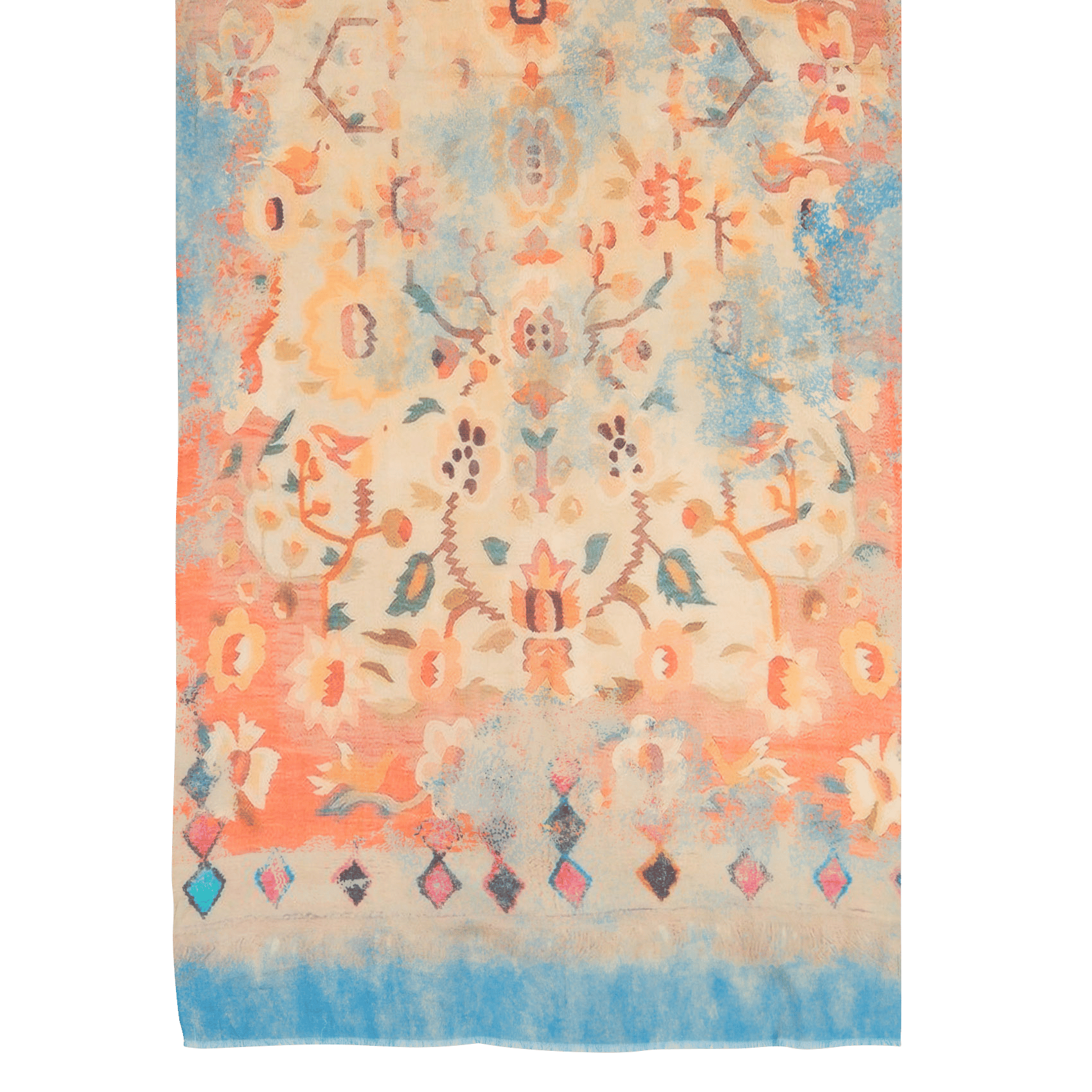 Foulard met print |katoenblend SUD EXPRESS Oranje