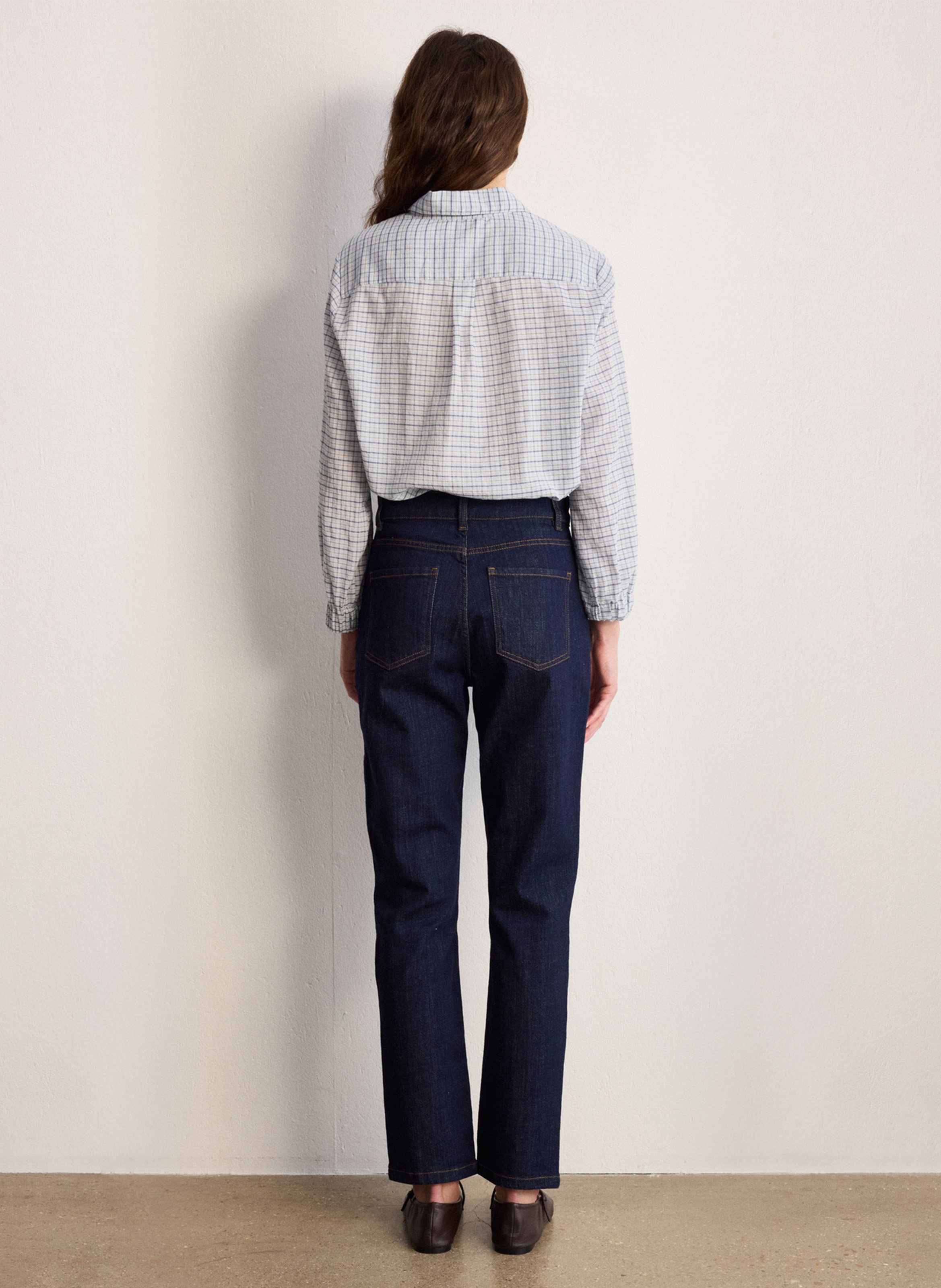 Jean droit en coton mélangé PABLO Blue