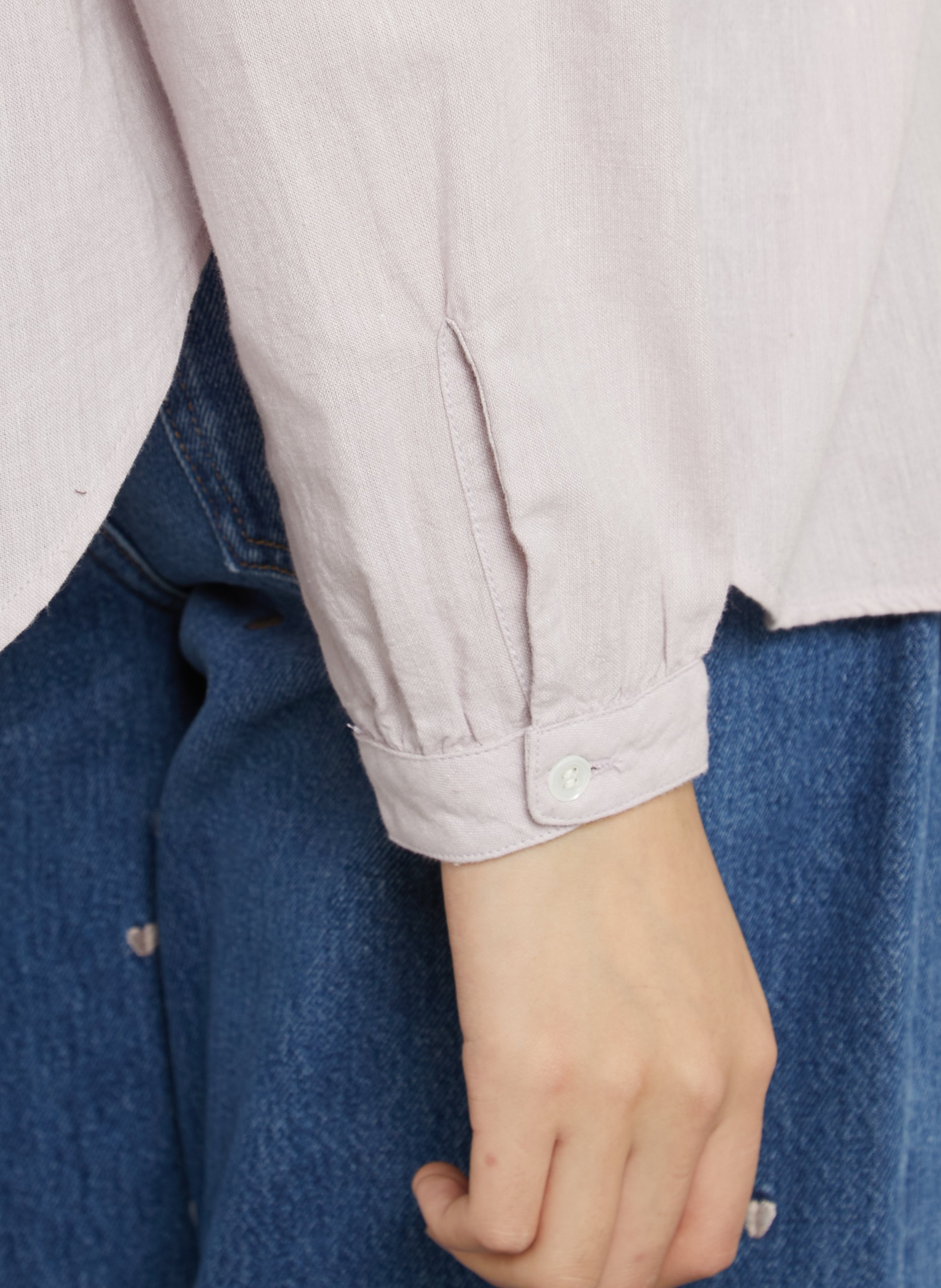 Baumwollbluse mit Rundhalsausschnitt FEEKA Violett