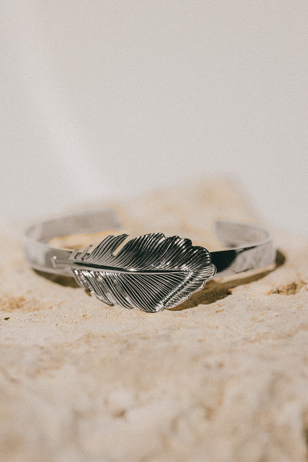 Silver-plated leaf bangle MONSIEUR SIMONE Silver