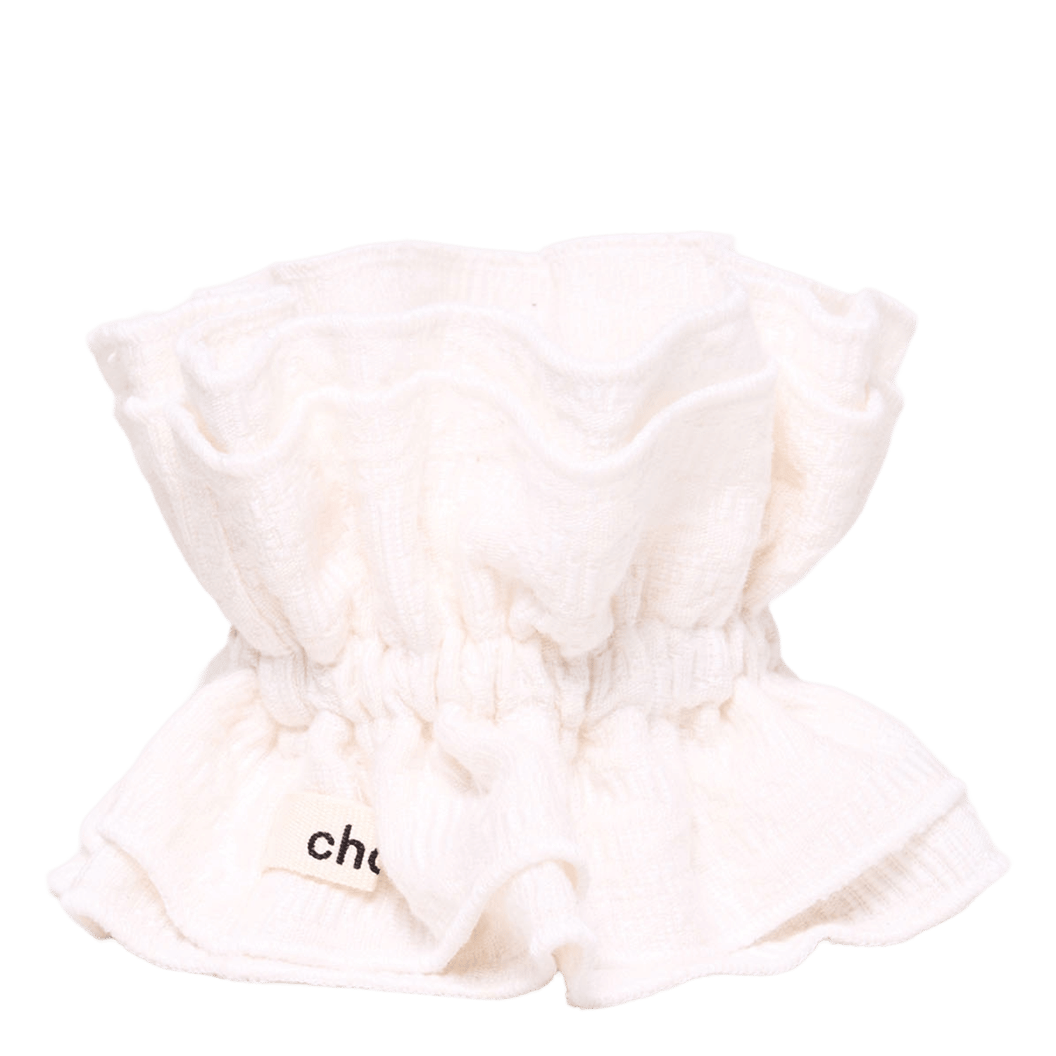 Maxi chouchou en jacquard texturé CHOU AU CARRE Blanc