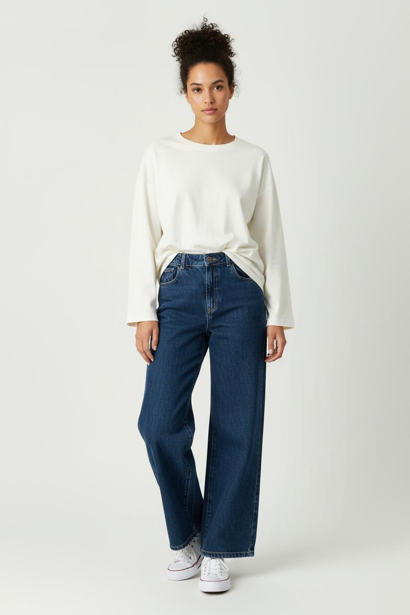 Cropped slim jeans with studs BALZAC PARIS - Seconde Main Blue