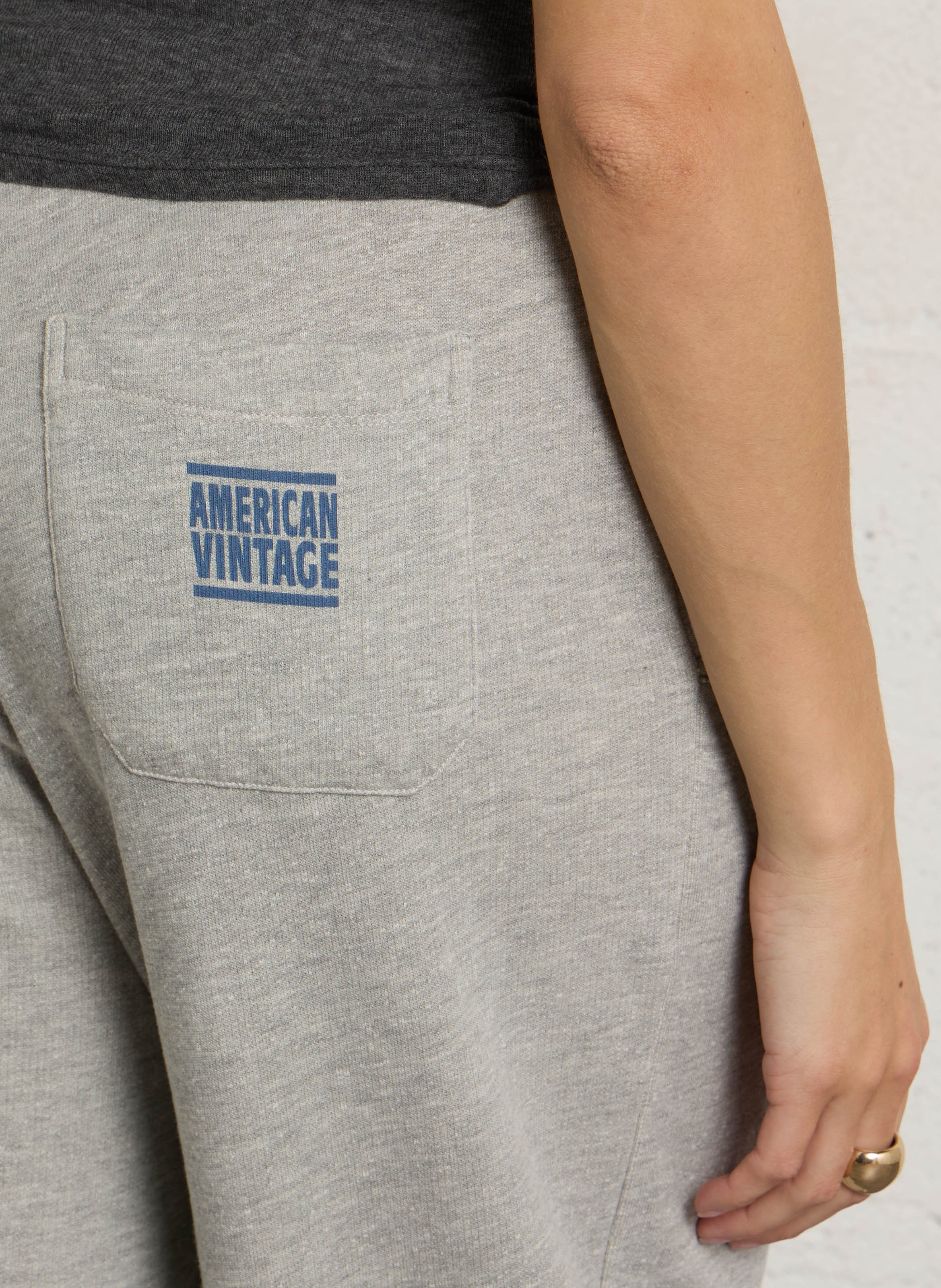 Weite Jogginghose in Uni AMERICAN VINTAGE Grau