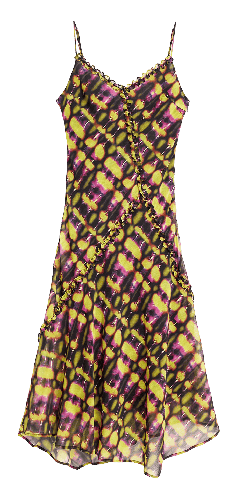 Halflange, asymmetrische jurk DESIGUAL Groen