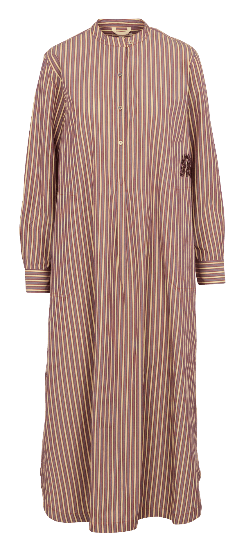 Robe longue ample en coton MOISMONT Prune