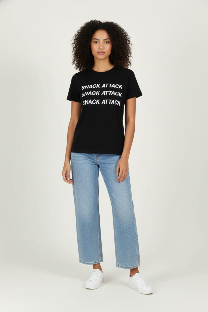 Tommy Badge T-shirt GANNI - Seconde Main Black