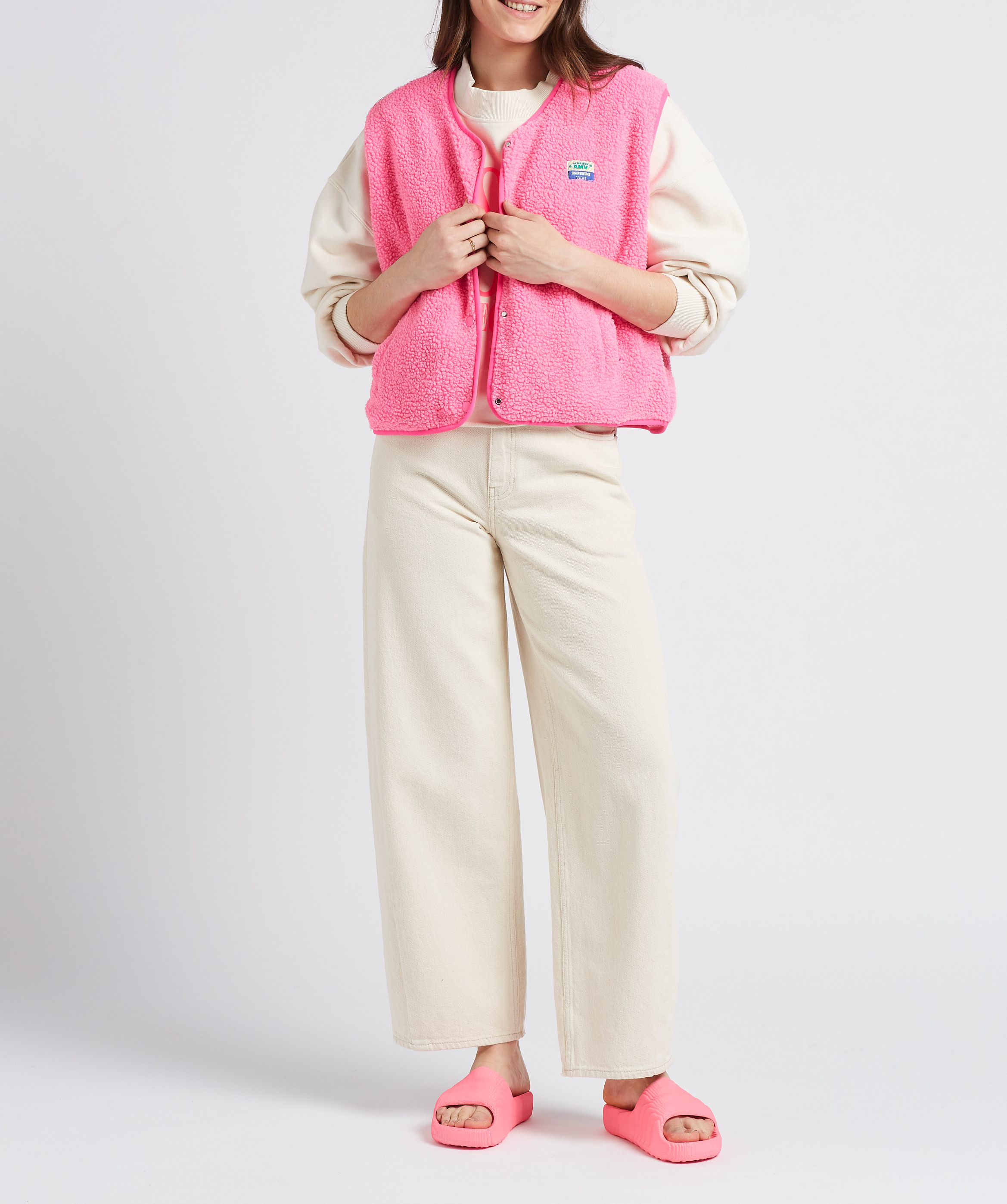 Weste aus Sweatstoff mit Rundhalskragen AMERICAN VINTAGE Rosa