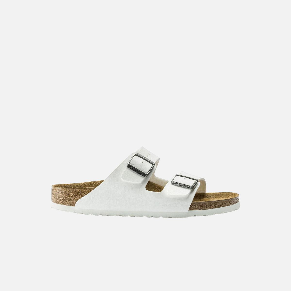 Faux leather sandals BIRKENSTOCK White