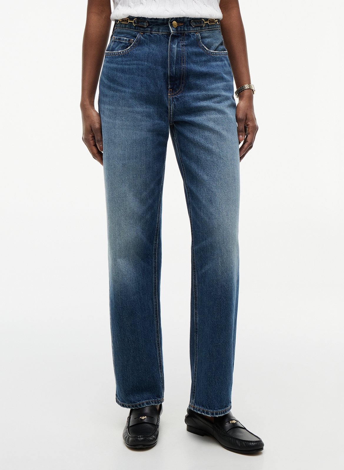 High Waist Straight Cut Jeans TOMMY HILFIGER Blau