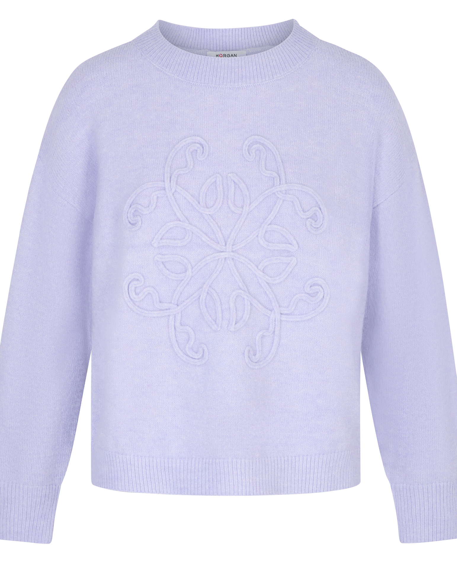 Pull oversize col rond MORGAN Purple