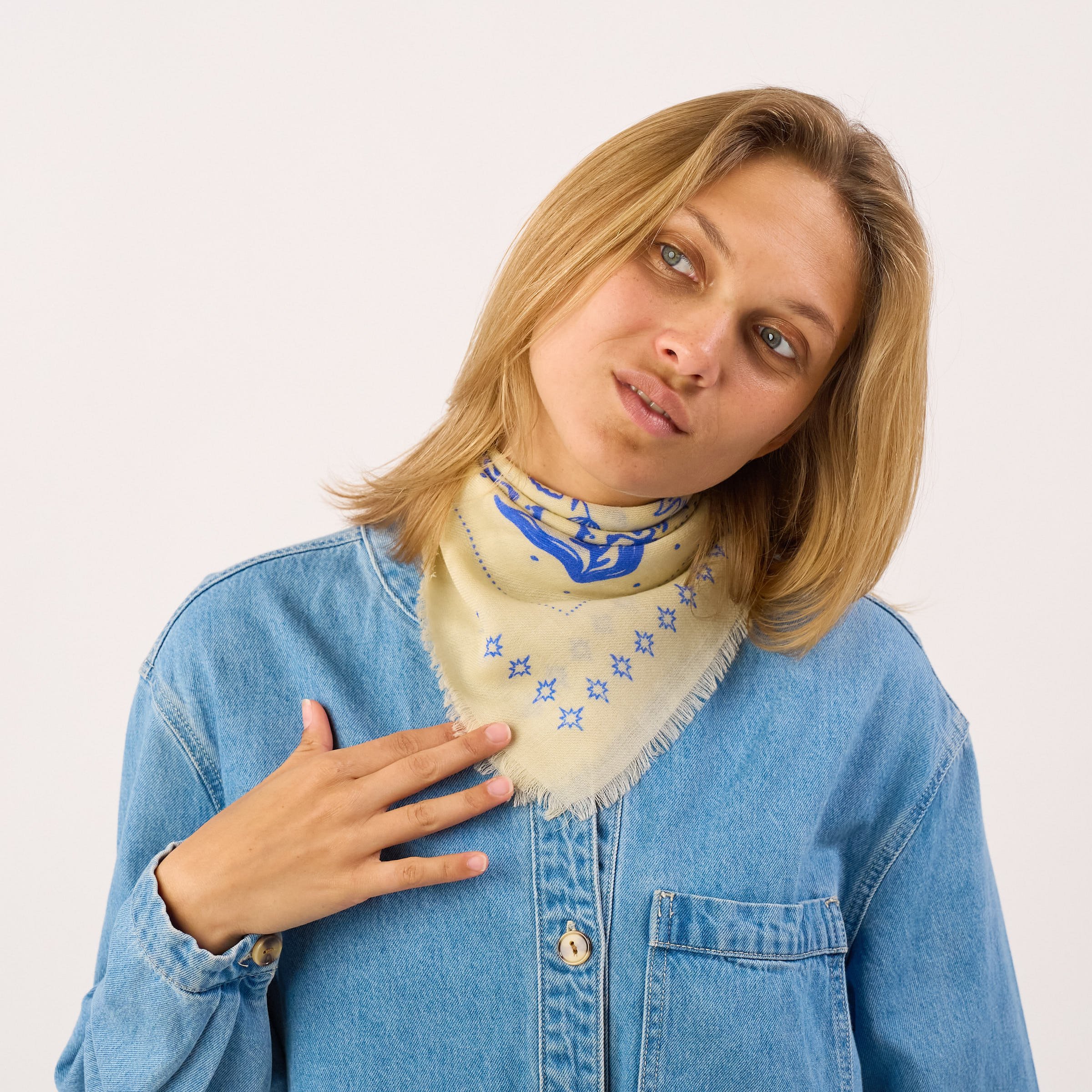 Small wool scarf alice | Beige BILLYBELT Women