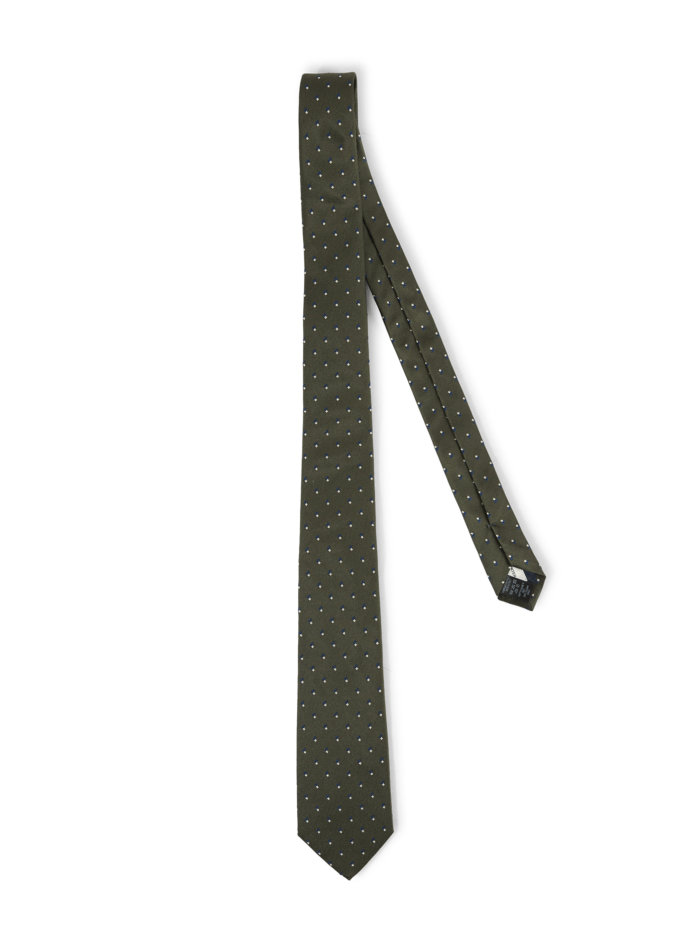 Printed silk tie AU PRINTEMPS PARIS Khaki