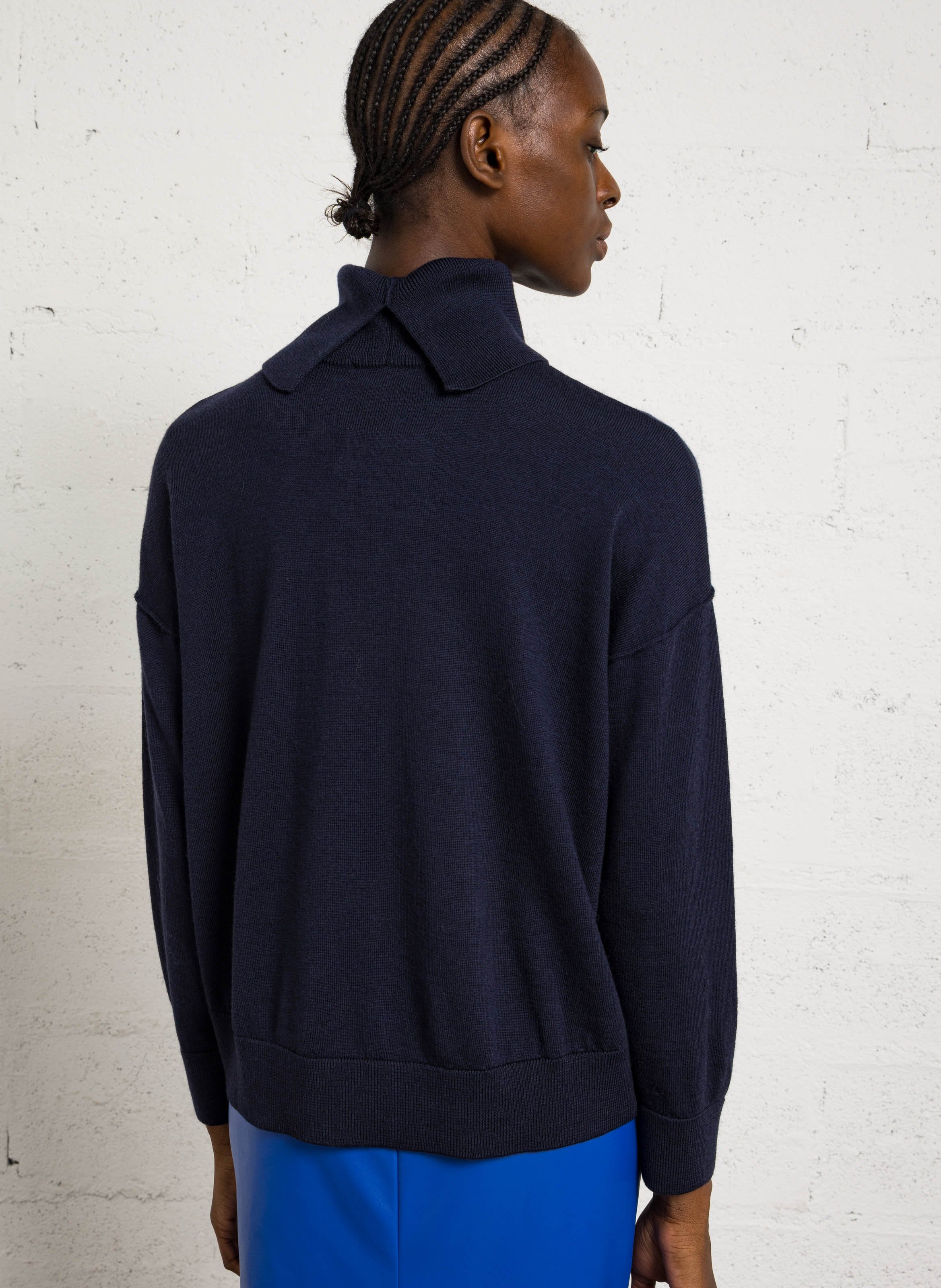 Oversize-Pullover aus Wolle MAISON ANJE Blau