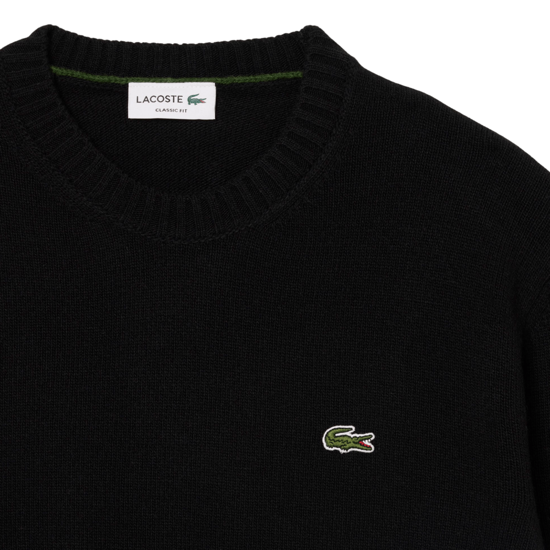 Fine wool sweater LACOSTE Black