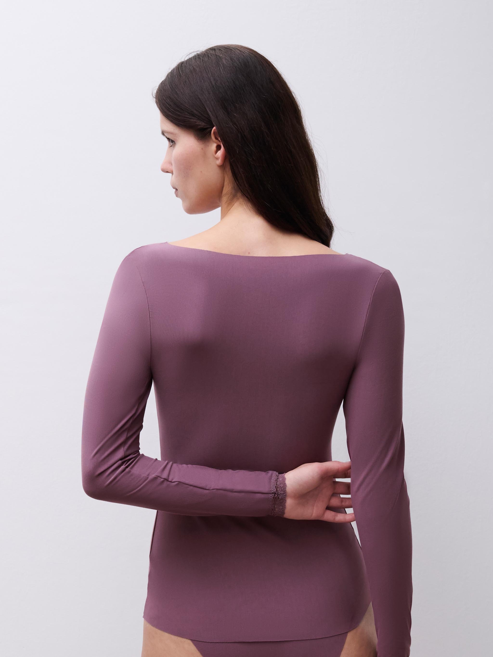 Long-sleeve lace t-shirt | Purple CHANTELLE Women