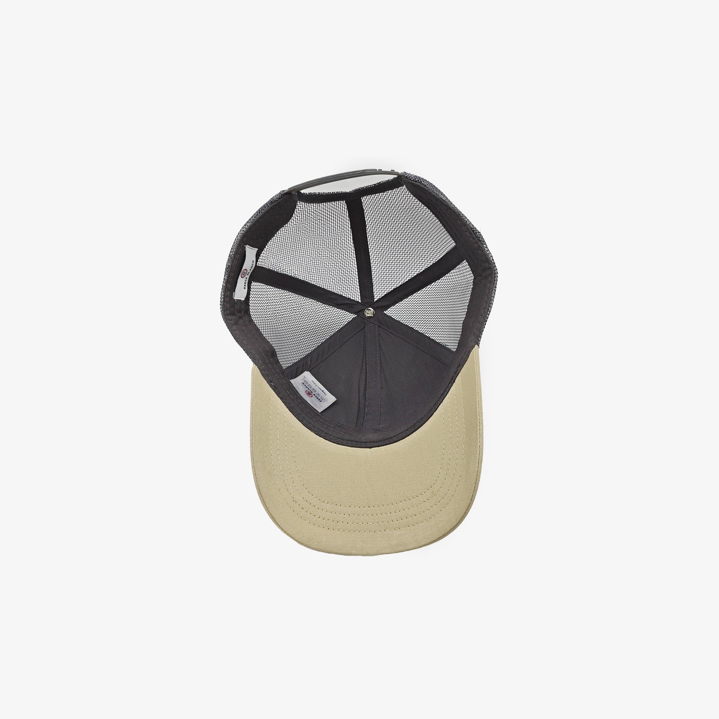 CASQUETTE trucker in travertine beige and grey SERGE BLANCO Beige