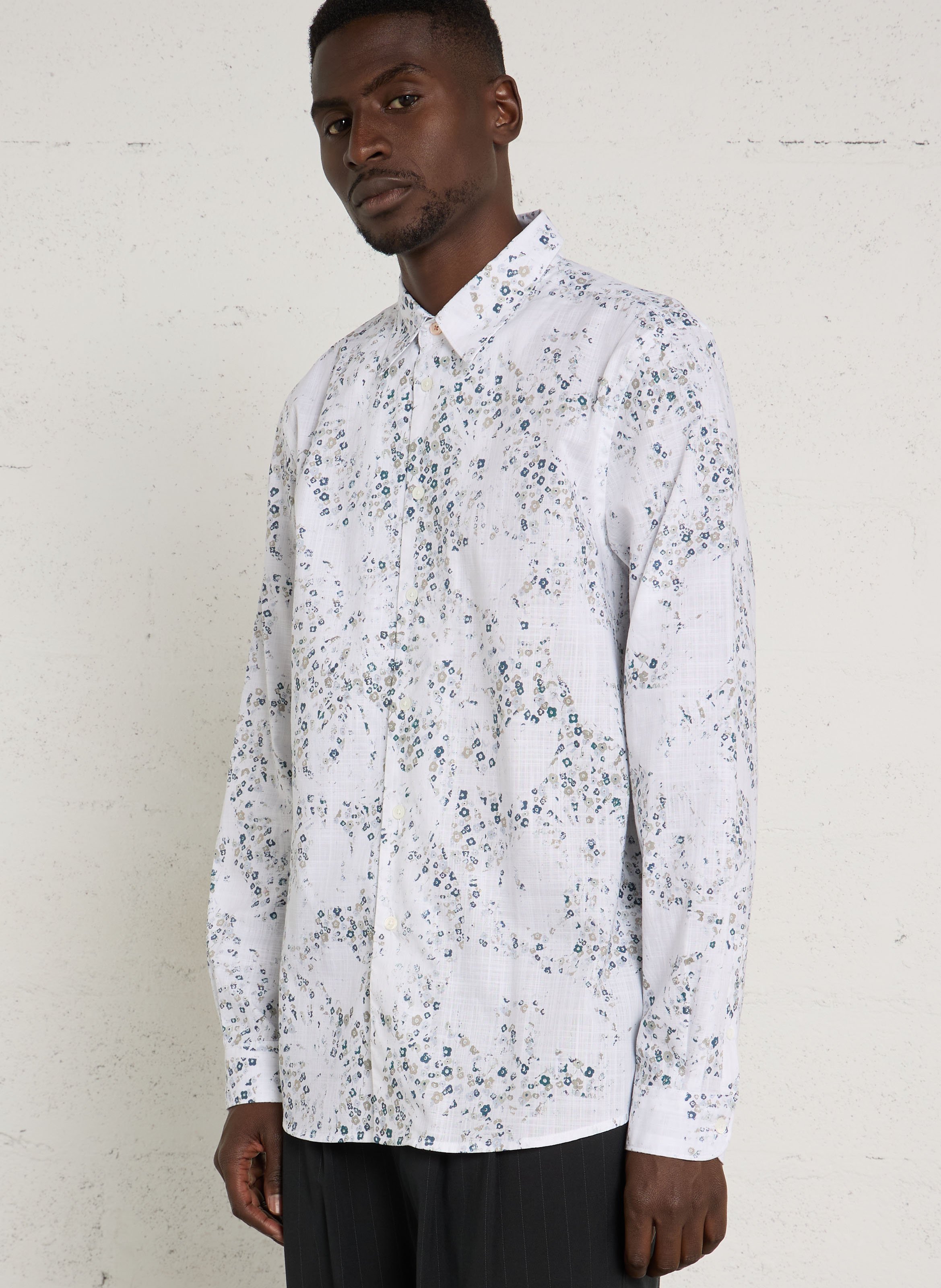 Chemise imprimée col classique en coton PAUL SMITH
