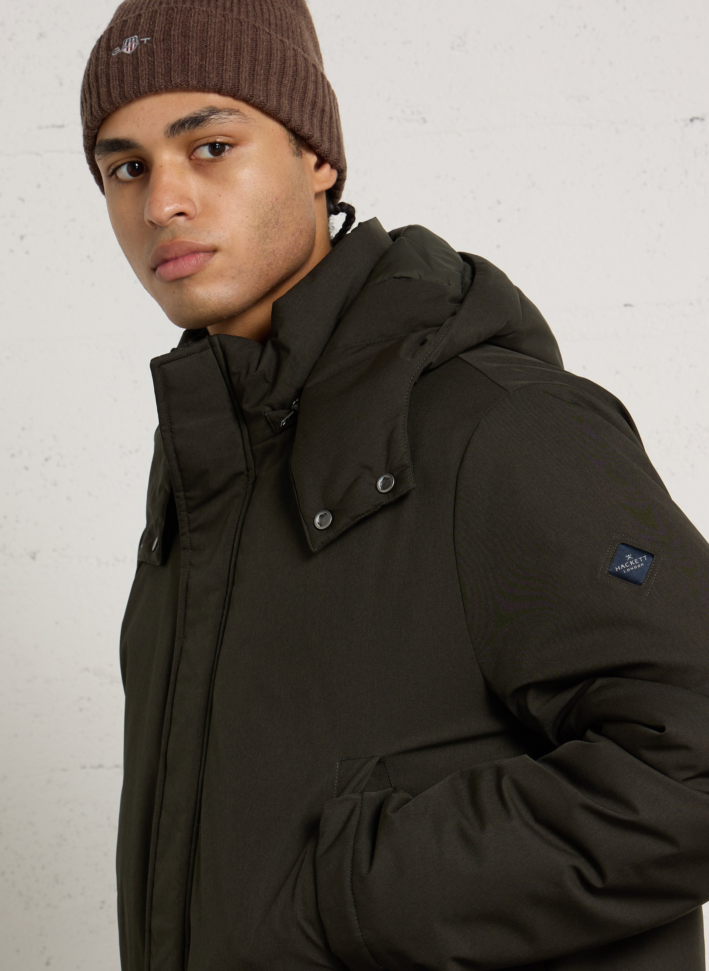 Parka droite à capuche HACKETT Vert