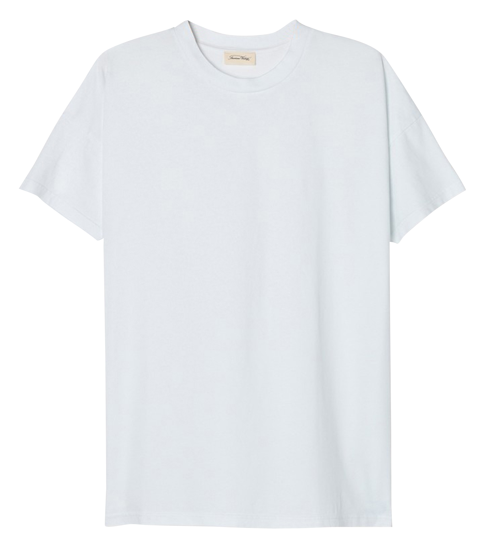 Tee-shirt regular-fit col rond en coton AMERICAN VINTAGE Blanc