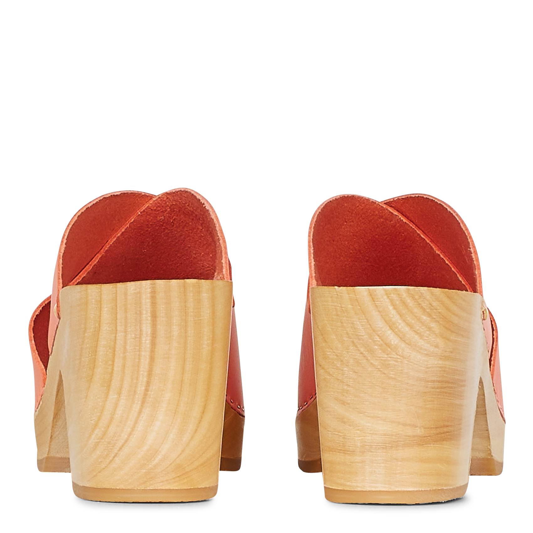 Leren klompen met hoge hak SABOTS YOUYOU Oranje