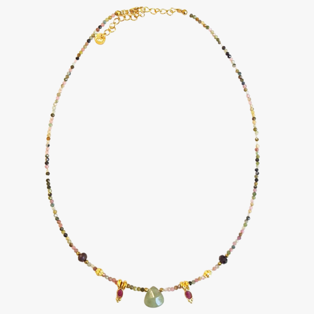 Tourmaline necklace GINANDGER Multicolored