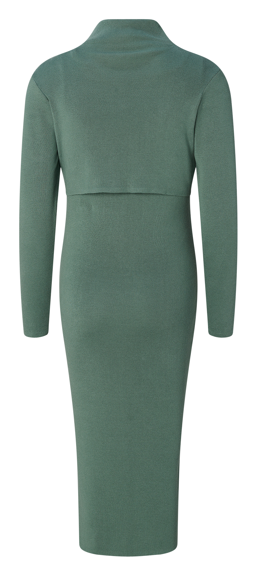 Cotton-blend high-neck maternity dress NOPPIES Green