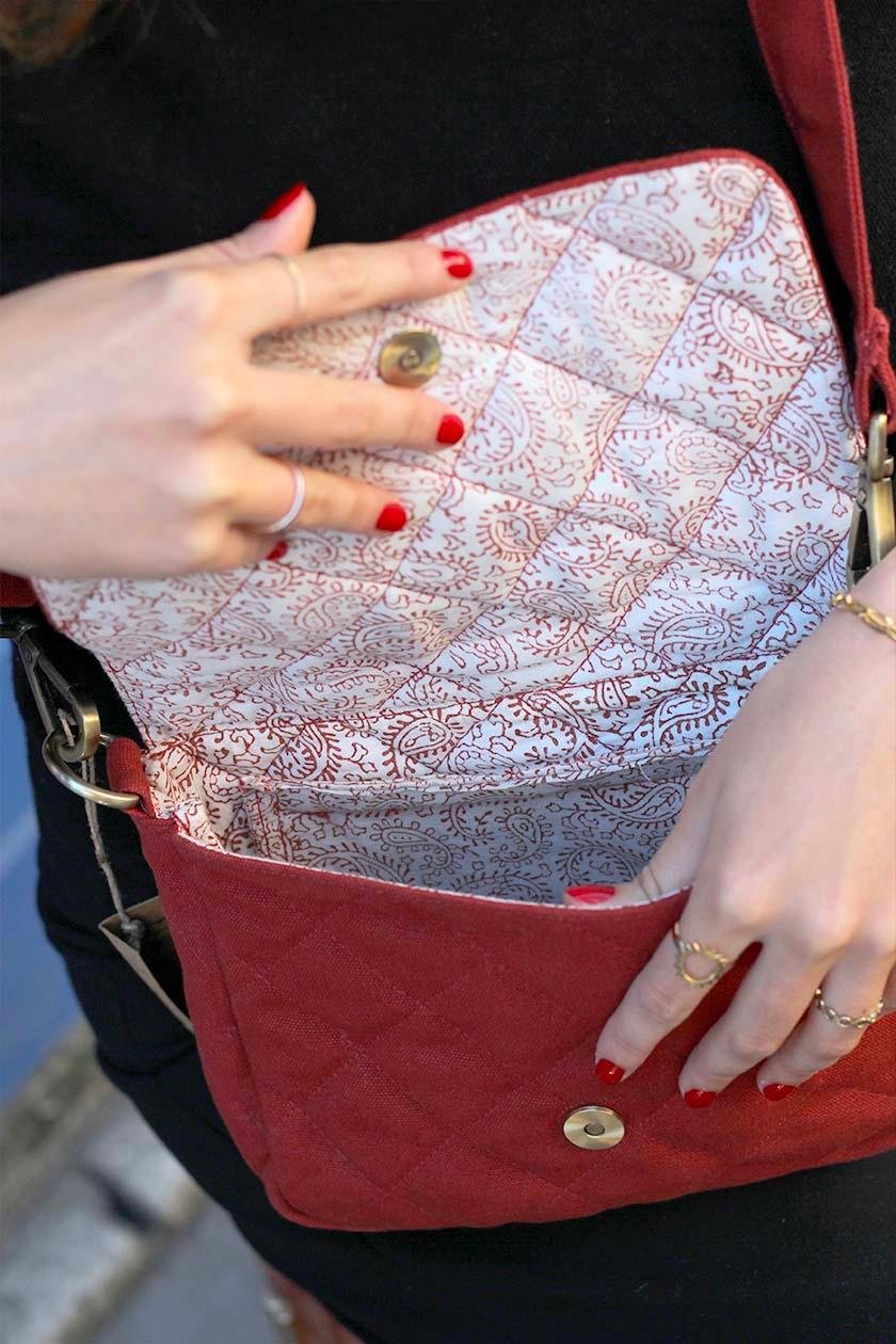 Cotton handbag HINDBAG Red