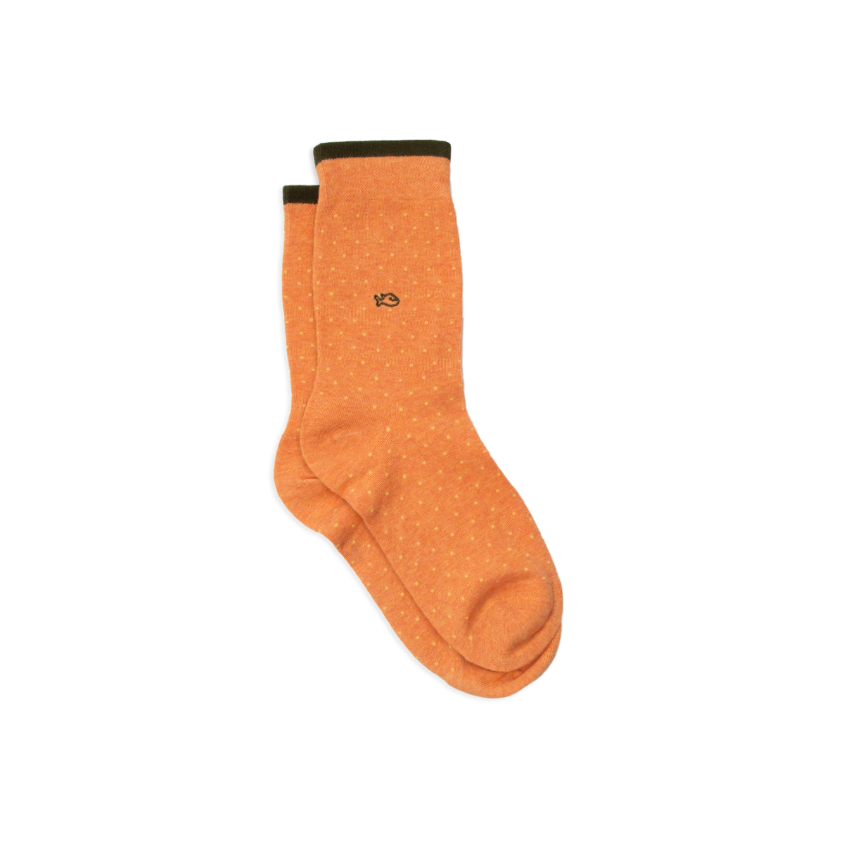 Combed cotton socks with polka dots BILLYBELT Orange
