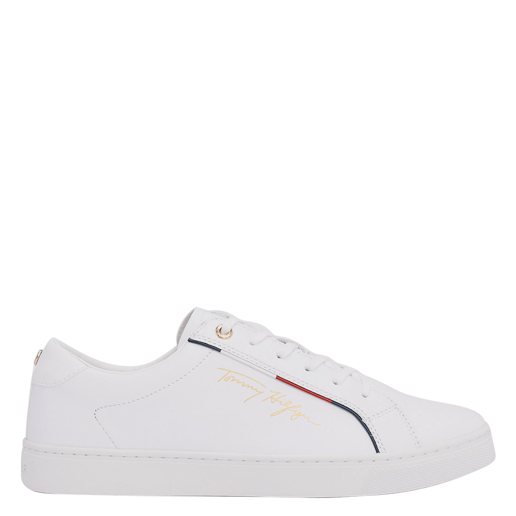Low-top leather sneakers TOMMY HILFIGER White