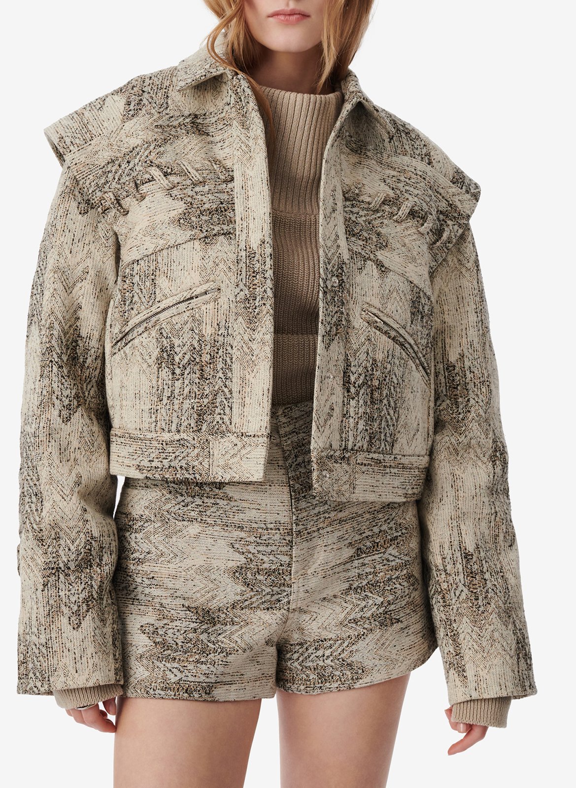 Embroidered cotton blend jacket IRO Beige