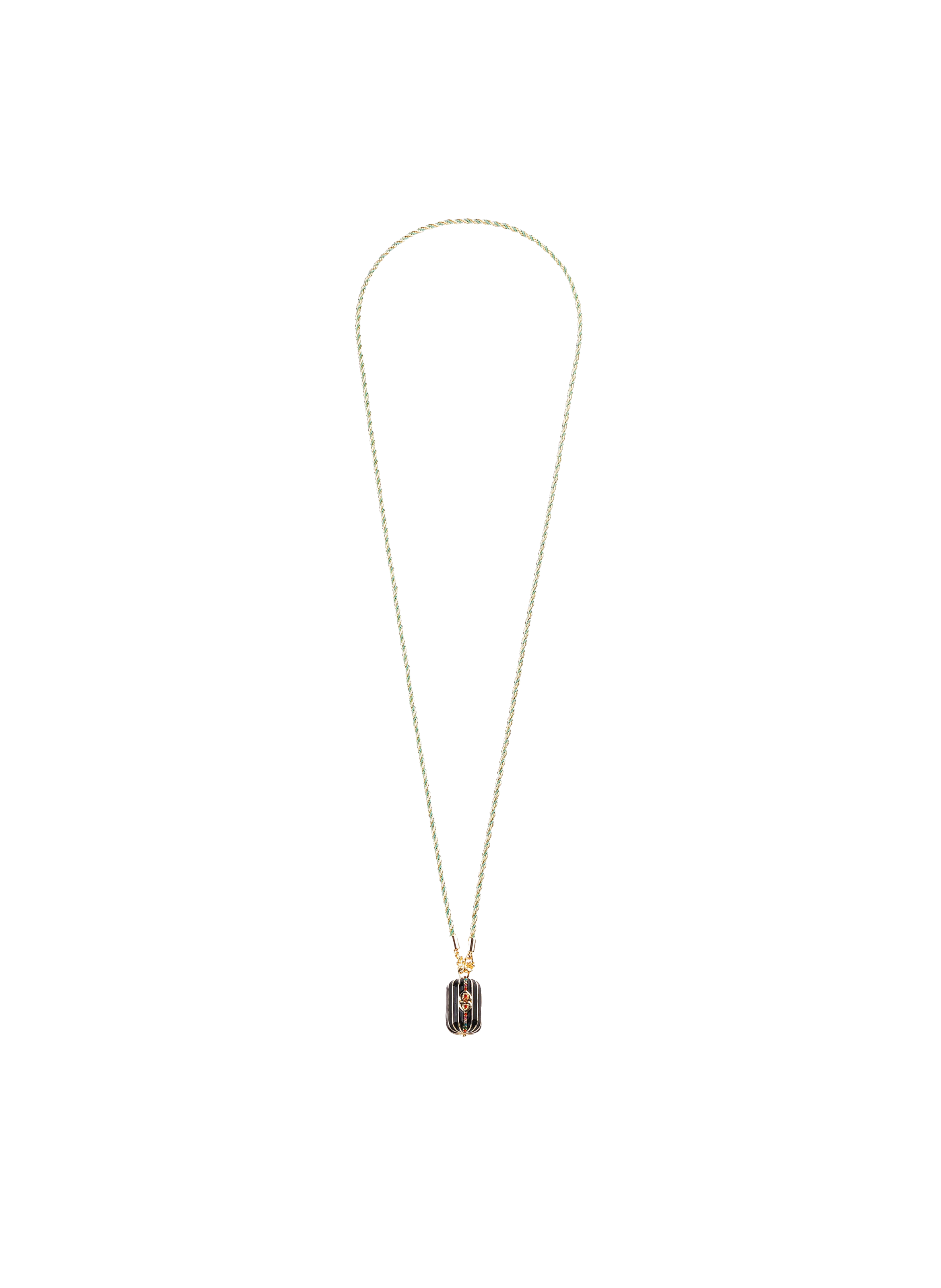 Long cord necklace with central charm HIPANEMA Black