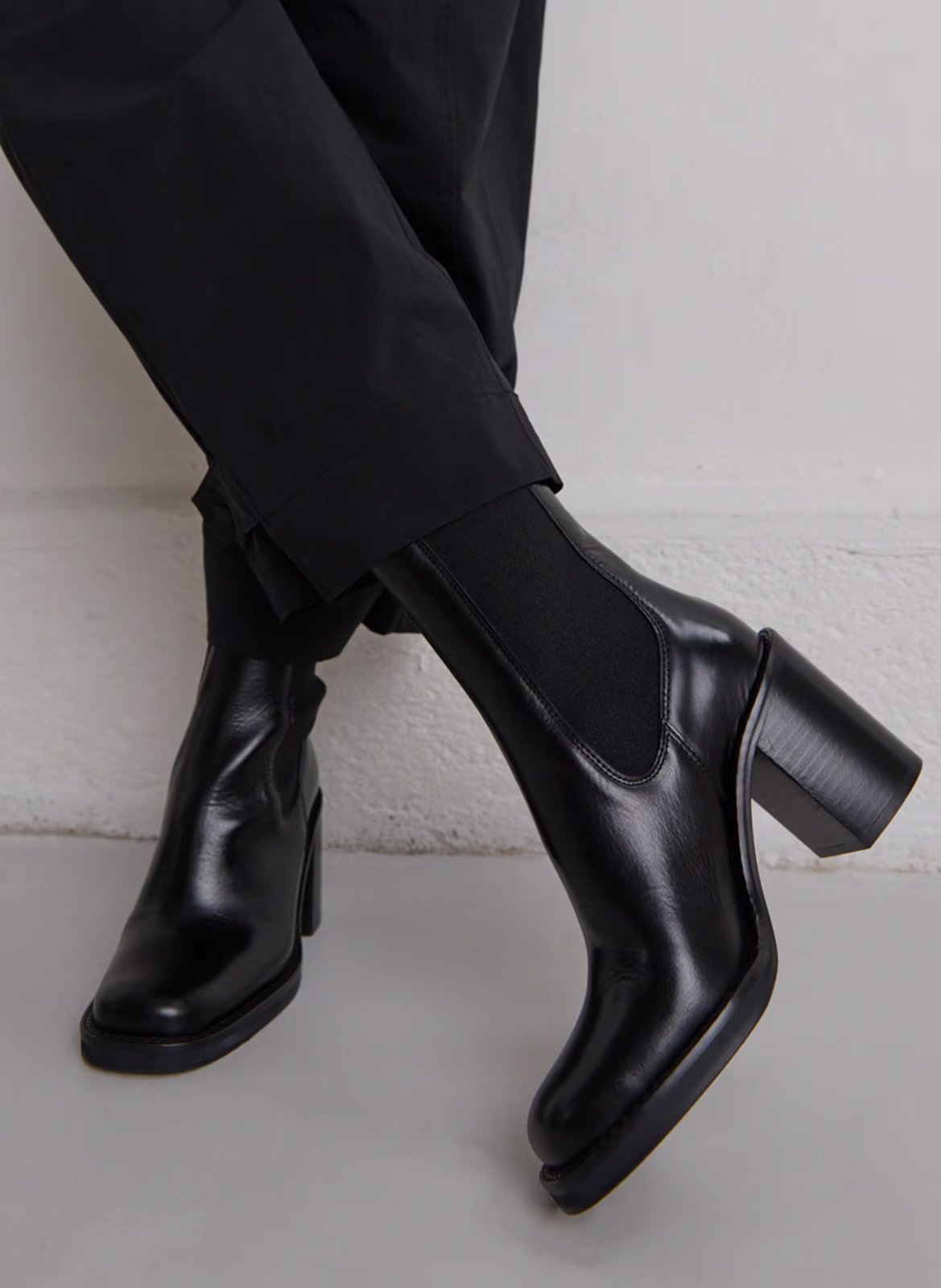 Bianca leather ankle boots JONAK Black