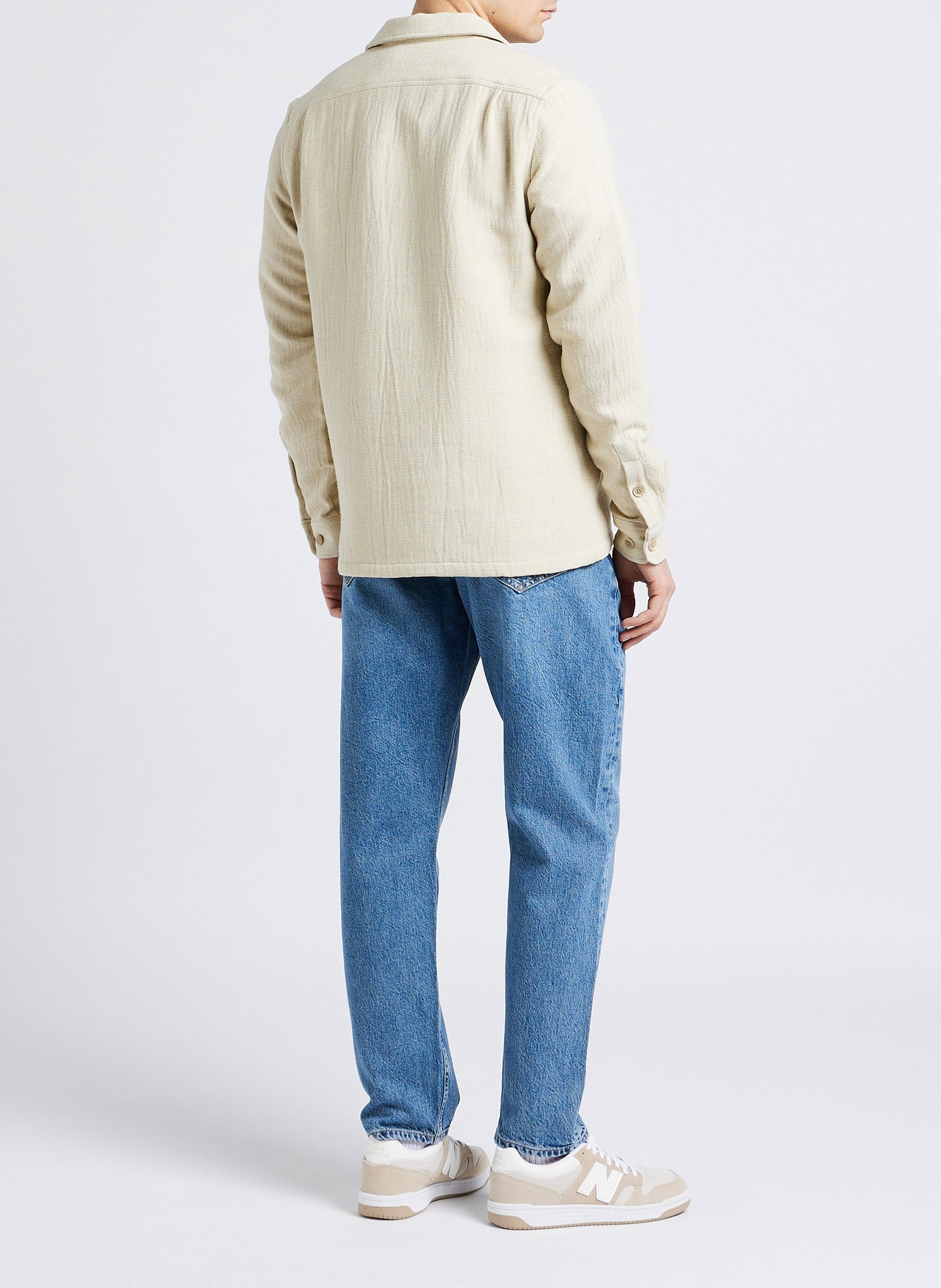 Chemise ample col classique en coton mélangé SAMSOE SAMSOE Blanc